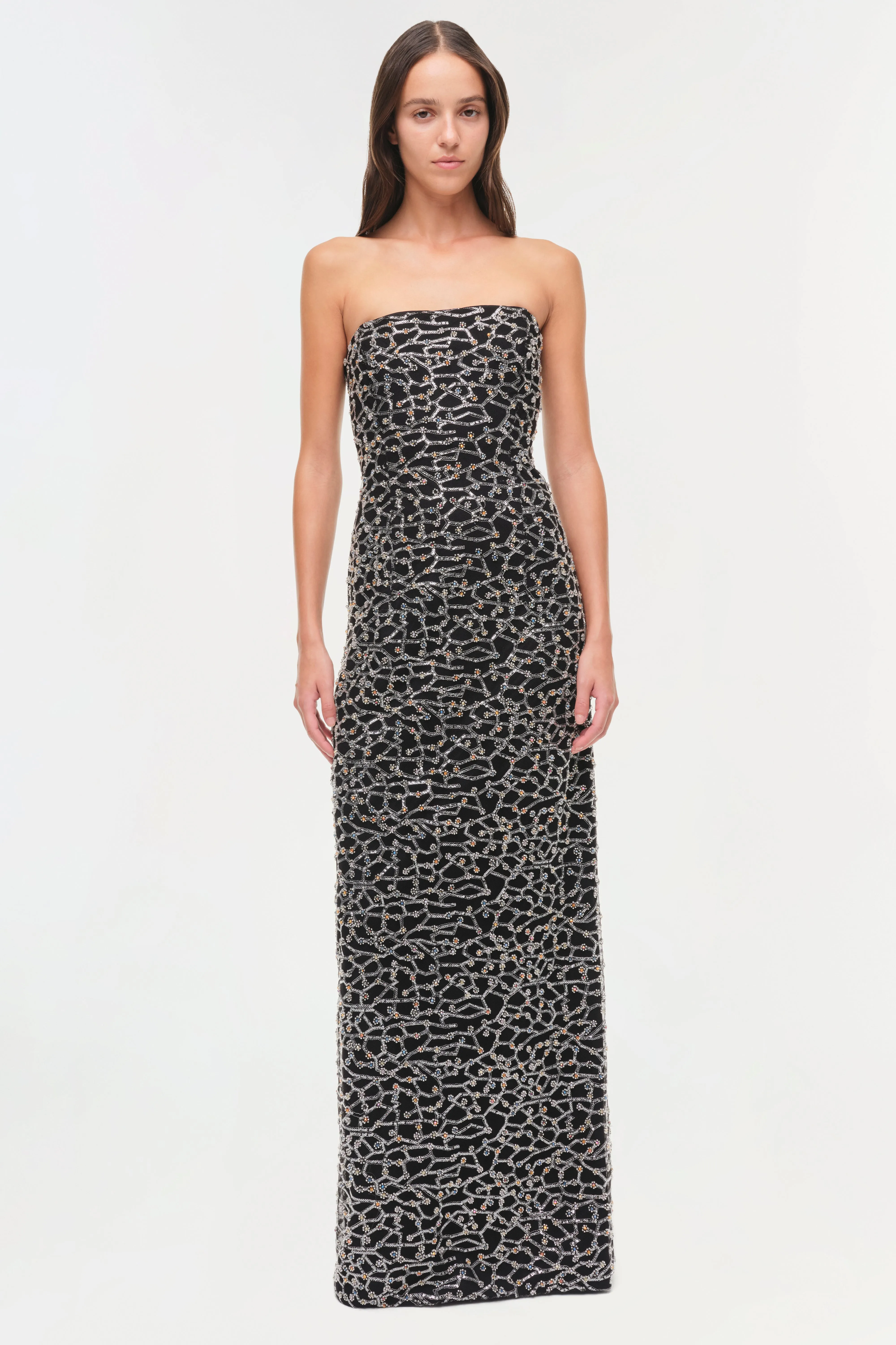 Reign Strapless Sequin Bustier Gown sold by Jonathan Simkhai product image thumbnail 3