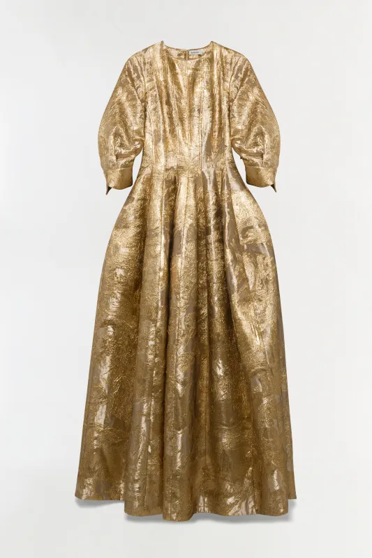 Claravelle Metallic Jacquard Gown made by Jonathan Simkhai