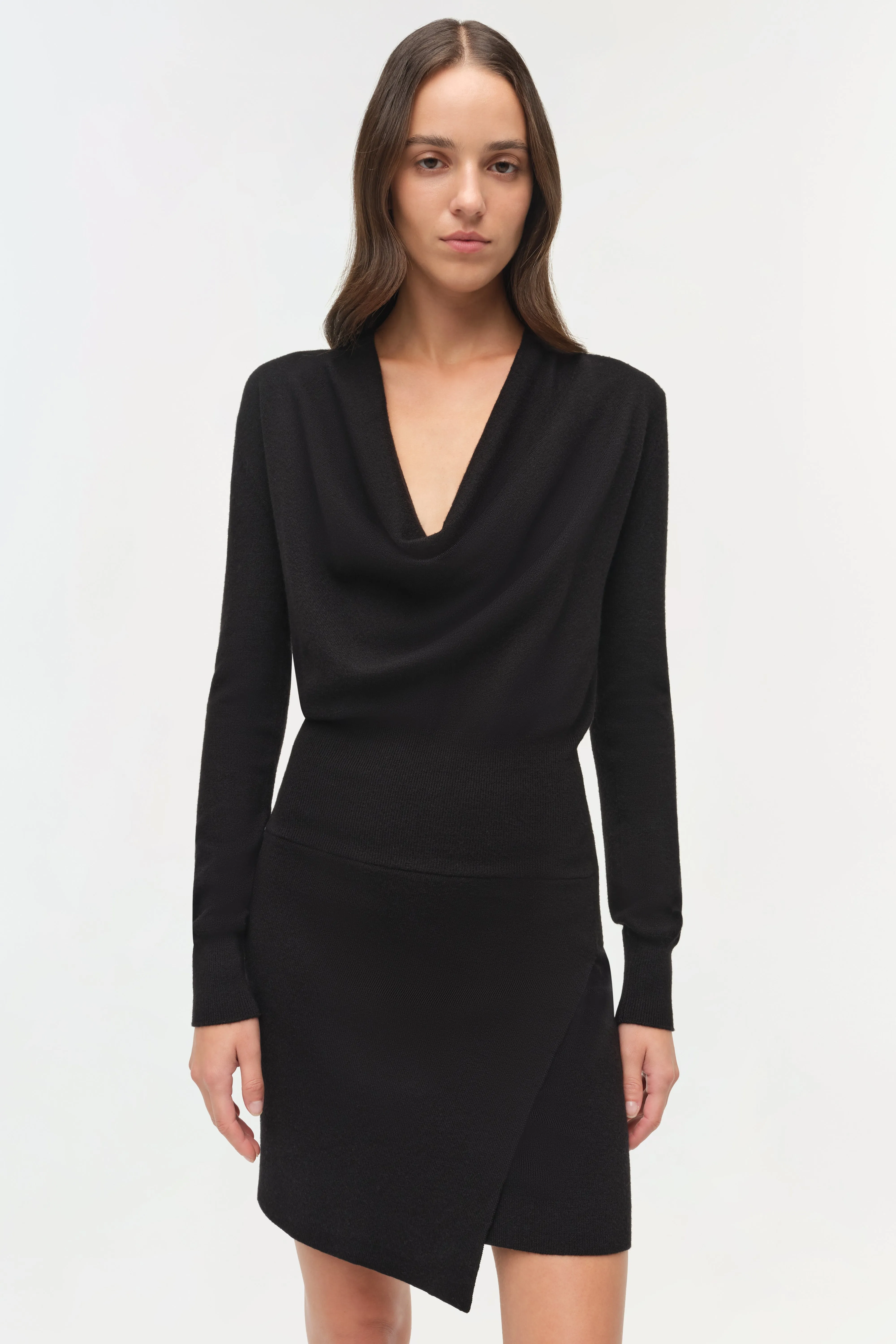 Aster Draped Wool Mini Dress sold by Jonathan Simkhai product image thumbnail 3