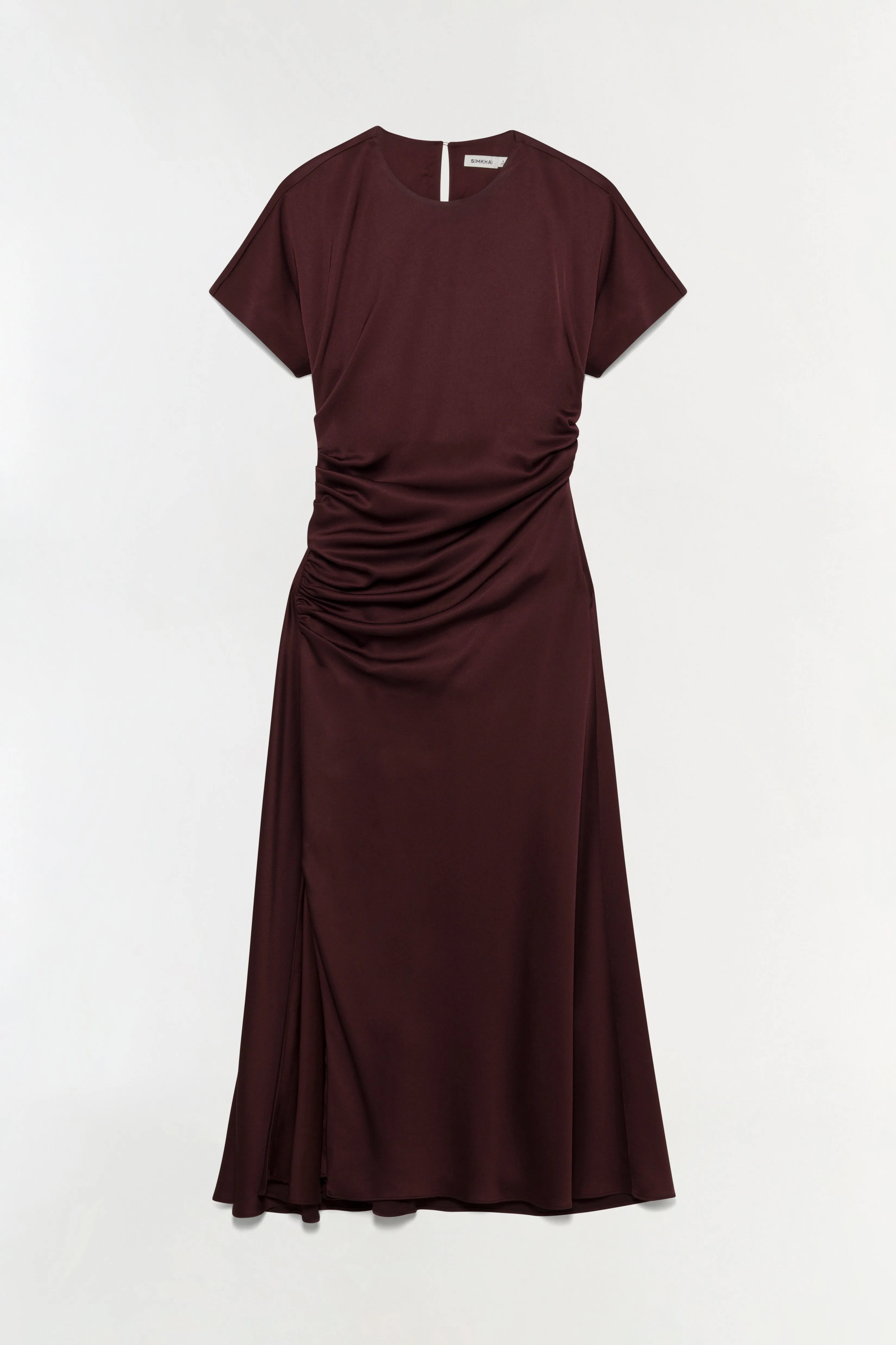 Marabella Draped Satin Midi Dress sold by Jonathan Simkhai