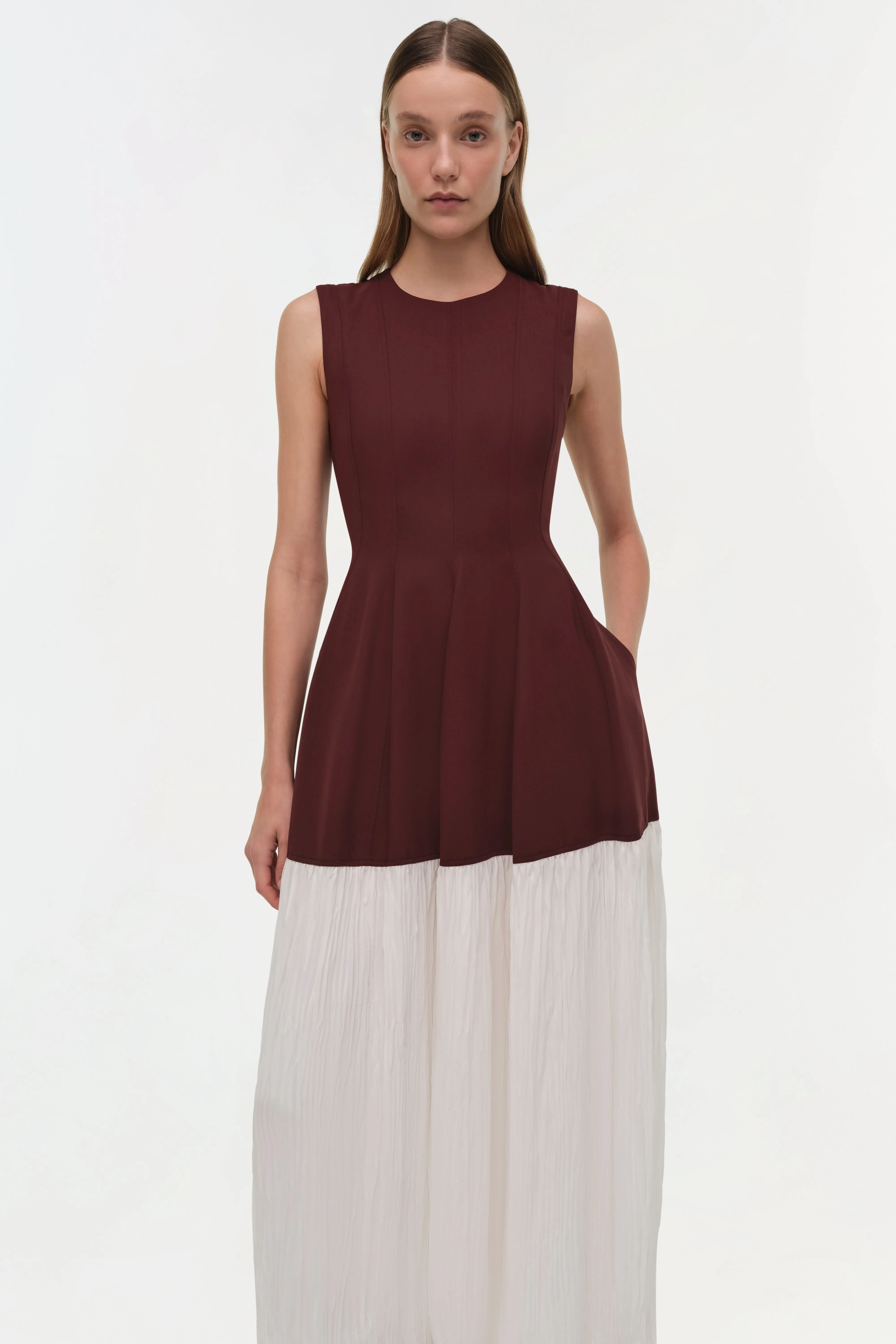 Raleigh Pleated Midi Dress sold by Jonathan Simkhai product image thumbnail 4