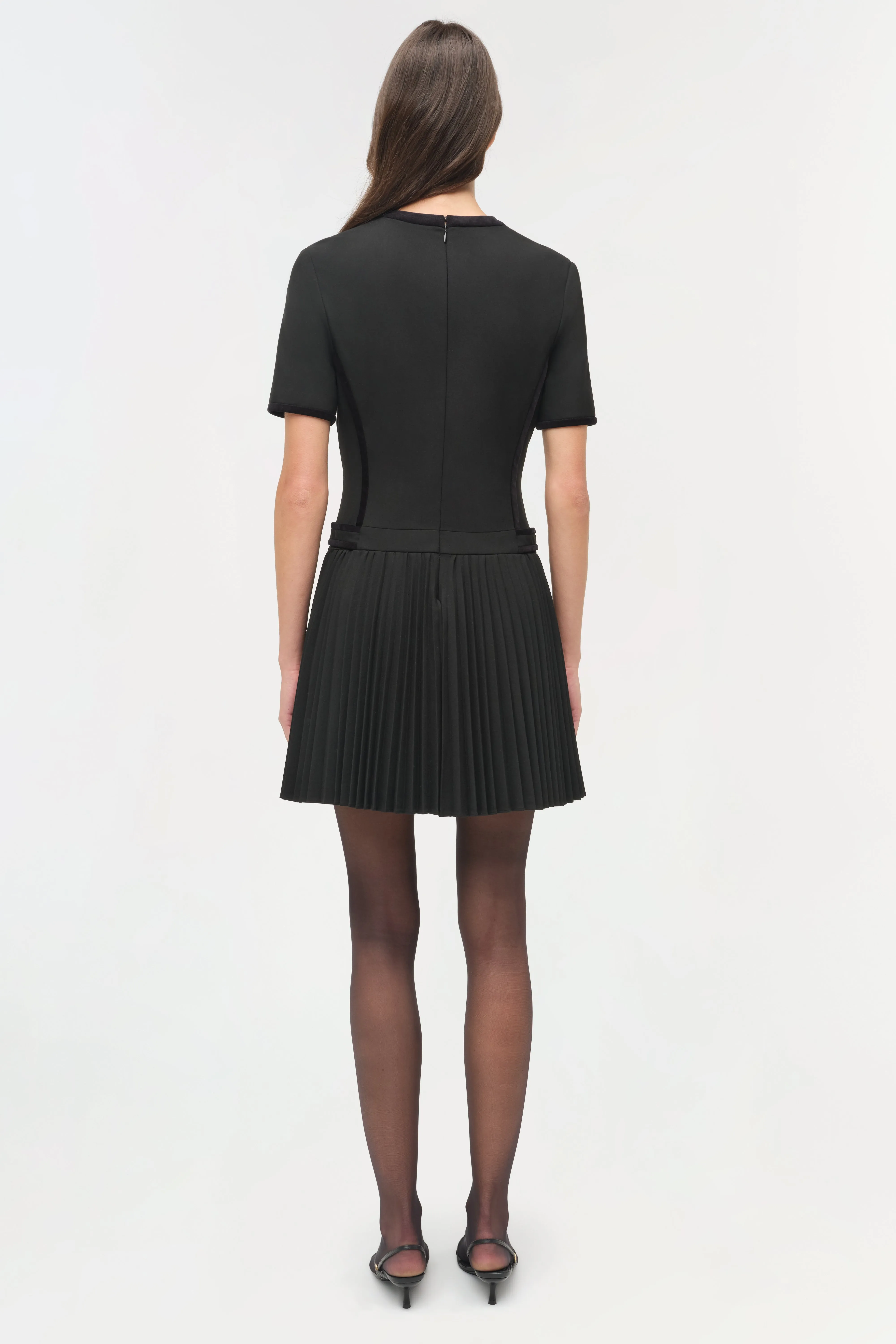 Doria Velvet Trimmed Mini Dress sold by Jonathan Simkhai product image thumbnail 5