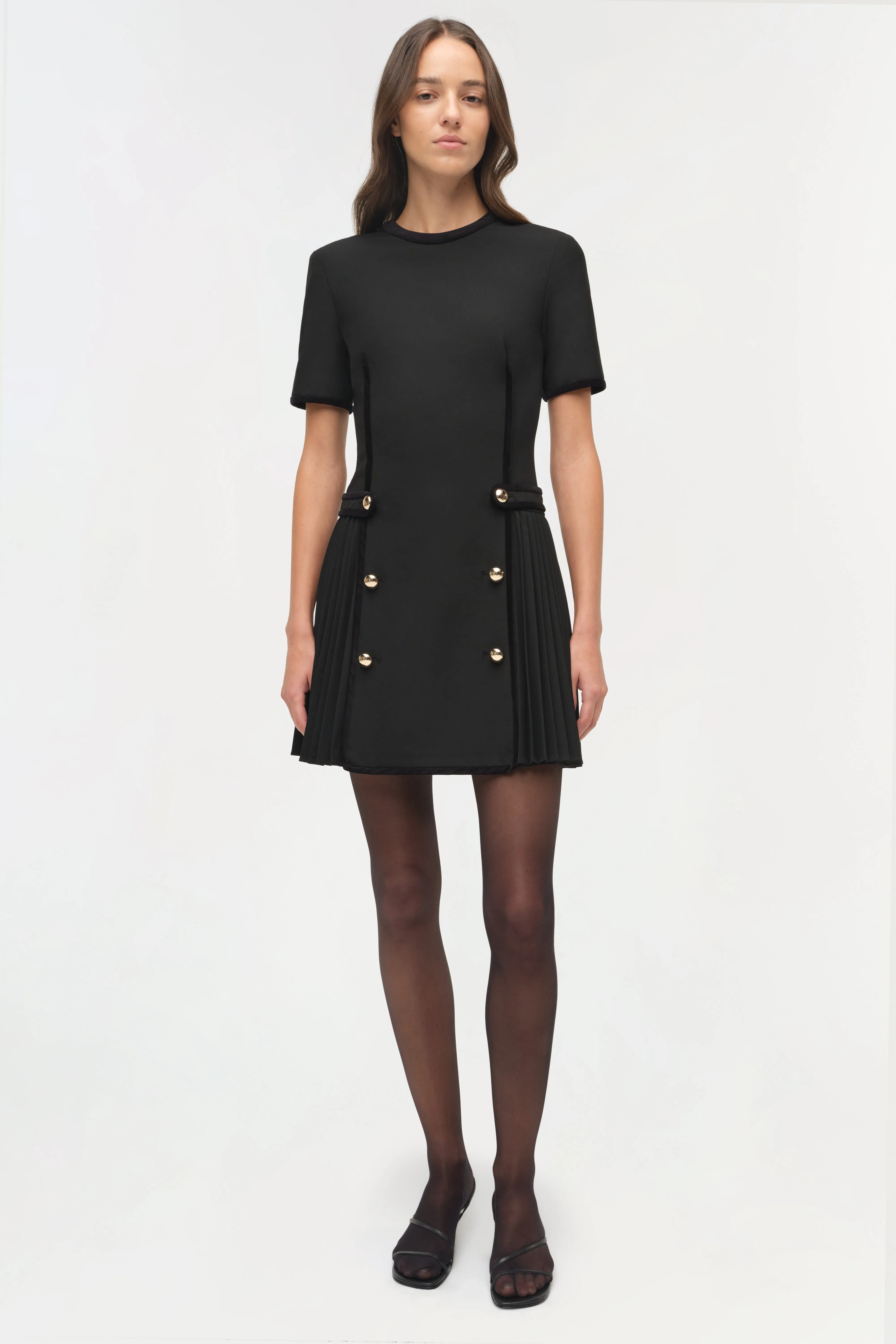 Doria Velvet Trimmed Mini Dress sold by Jonathan Simkhai product image thumbnail 2