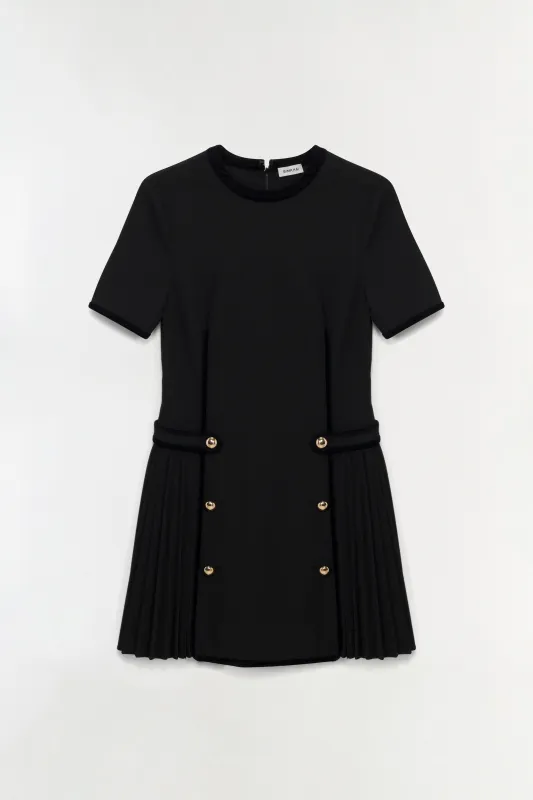 Doria Velvet Trimmed Mini Dress sold by Jonathan Simkhai