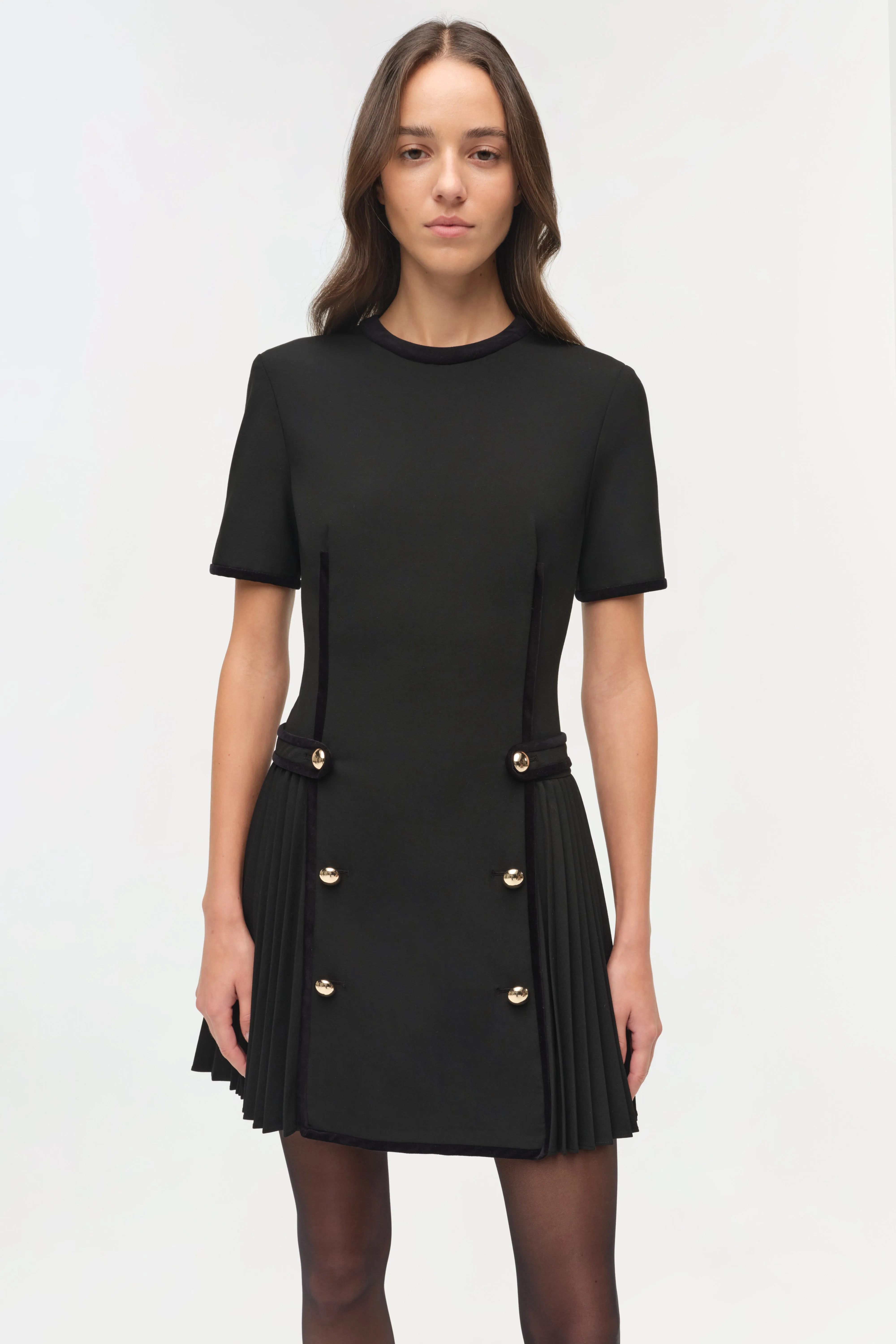 Doria Velvet Trimmed Mini Dress sold by Jonathan Simkhai product image thumbnail 3