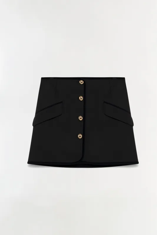 Astor Velvet Trimmed Mini Skirt made by Jonathan Simkhai