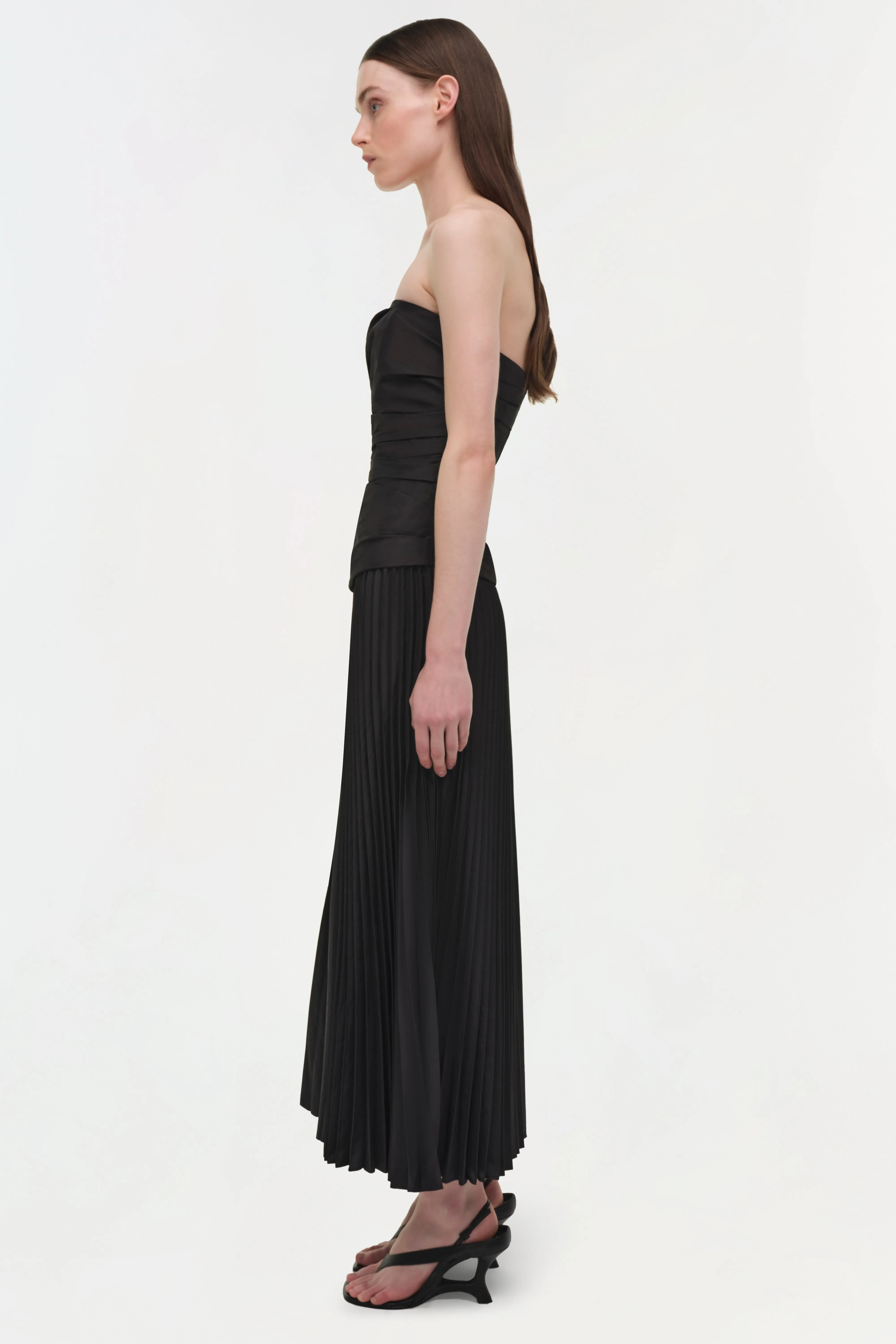 Arie Strapless Taffeta Bustier Midi Dress sold by Jonathan Simkhai product image thumbnail 5