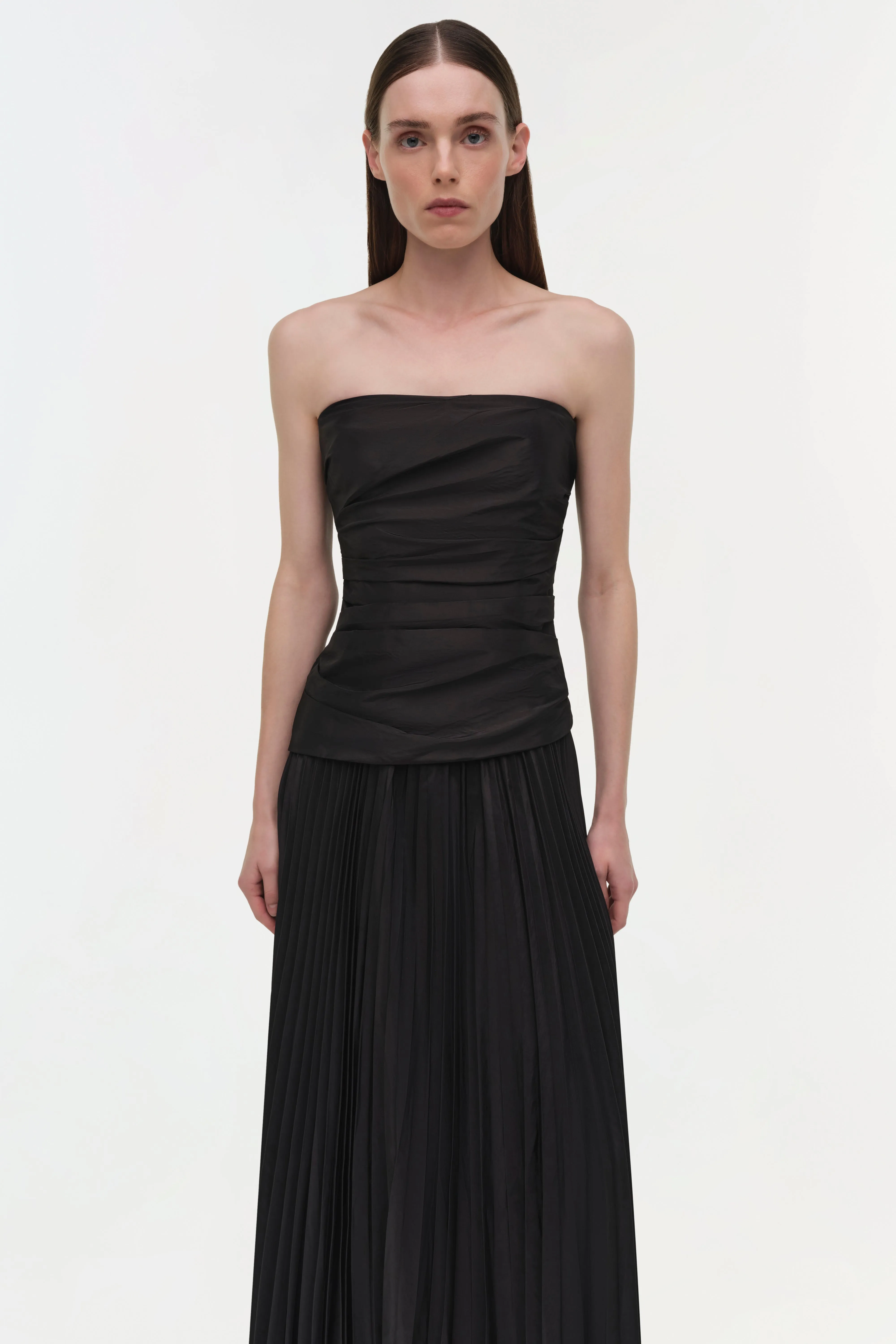 Arie Strapless Taffeta Bustier Midi Dress sold by Jonathan Simkhai product image thumbnail 4