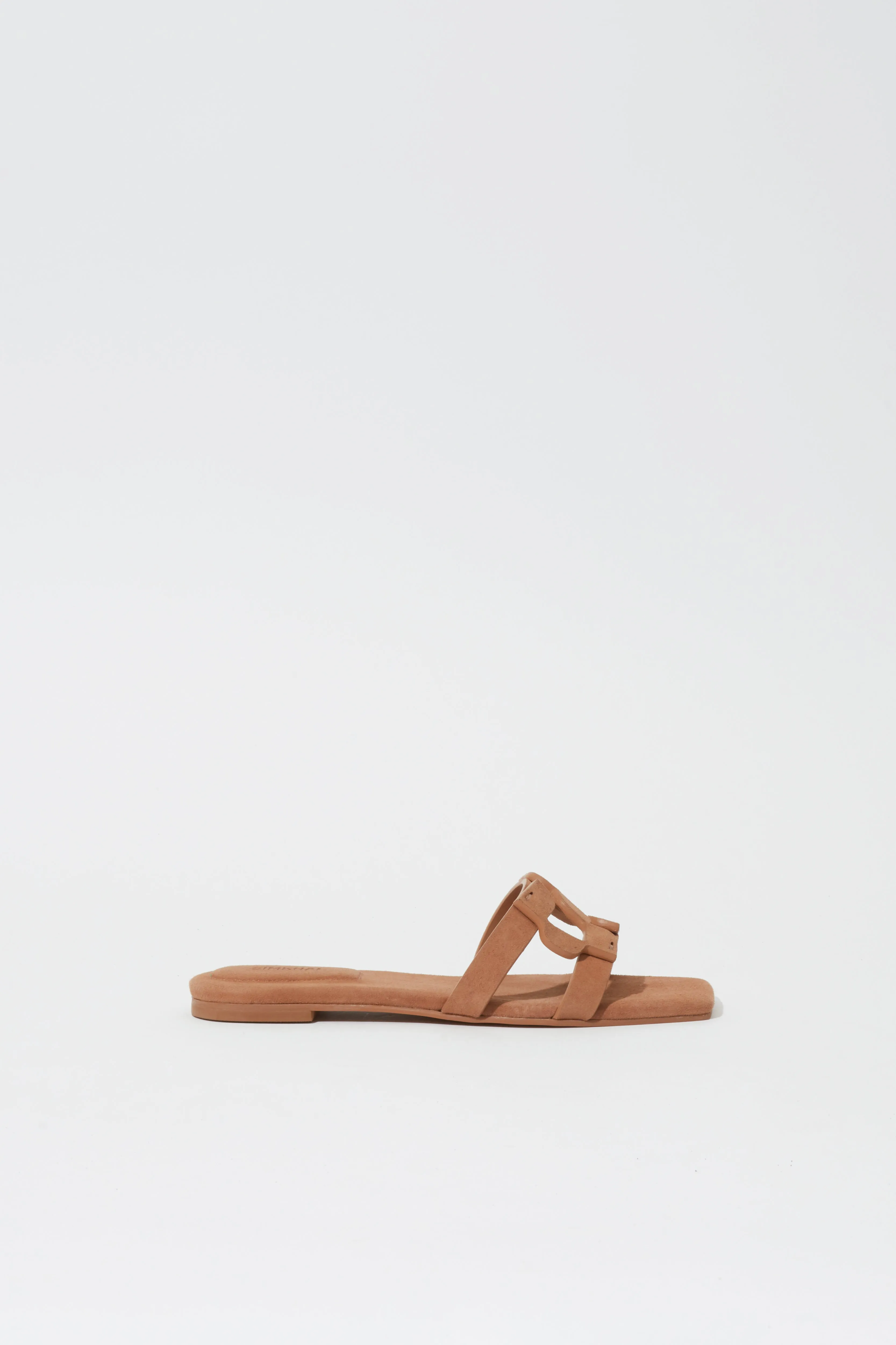 Simkhai Monogram Suede Flat Slide sold by Jonathan Simkhai