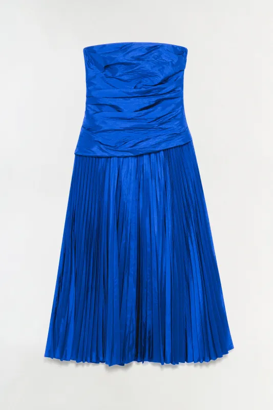 Arie Strapless Taffeta Bustier Midi Dress made by Jonathan Simkhai