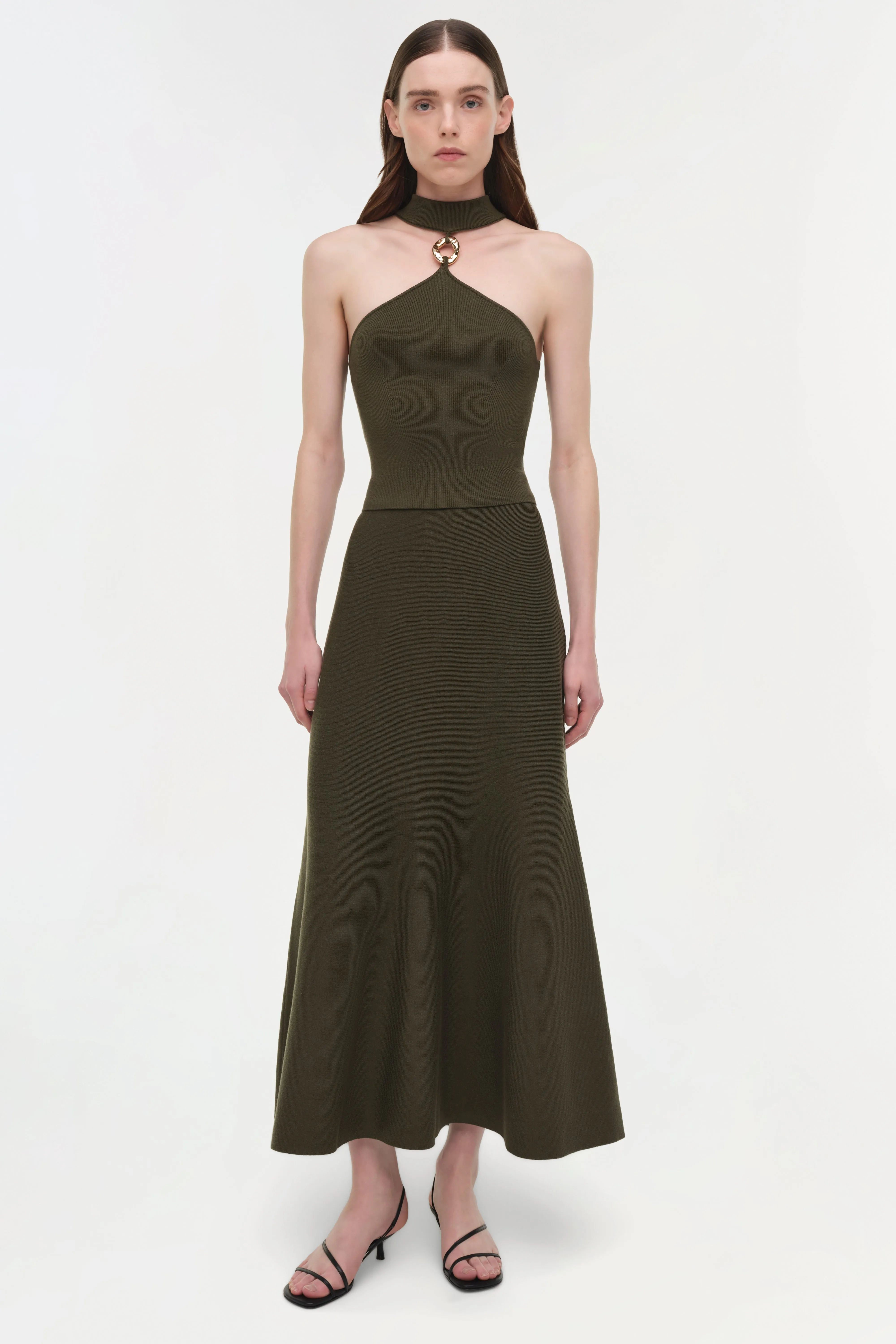 Layne Wool Midi Skirt sold by Jonathan Simkhai product image thumbnail 4