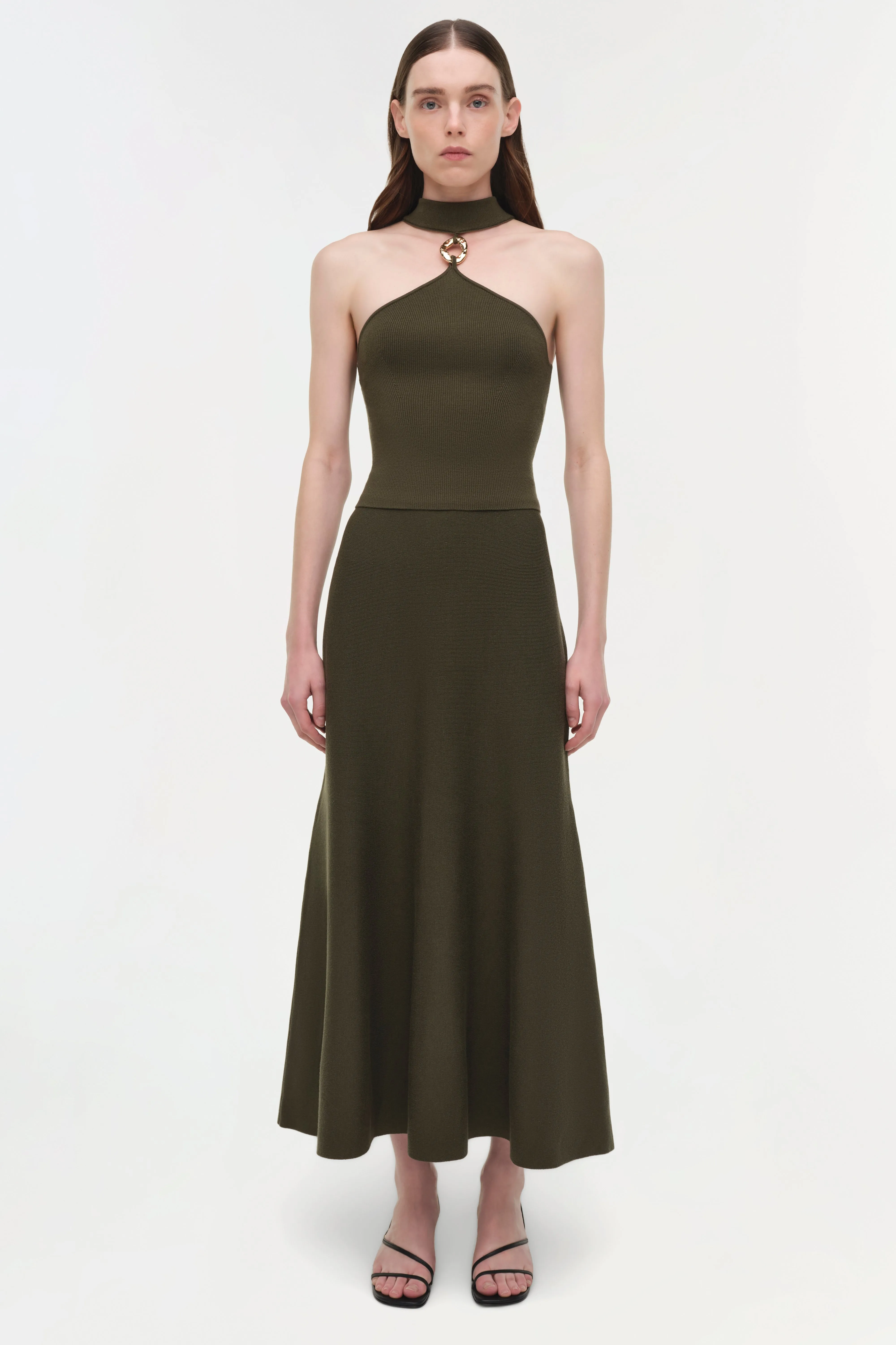 Layne Wool Midi Skirt sold by Jonathan Simkhai product image thumbnail 2