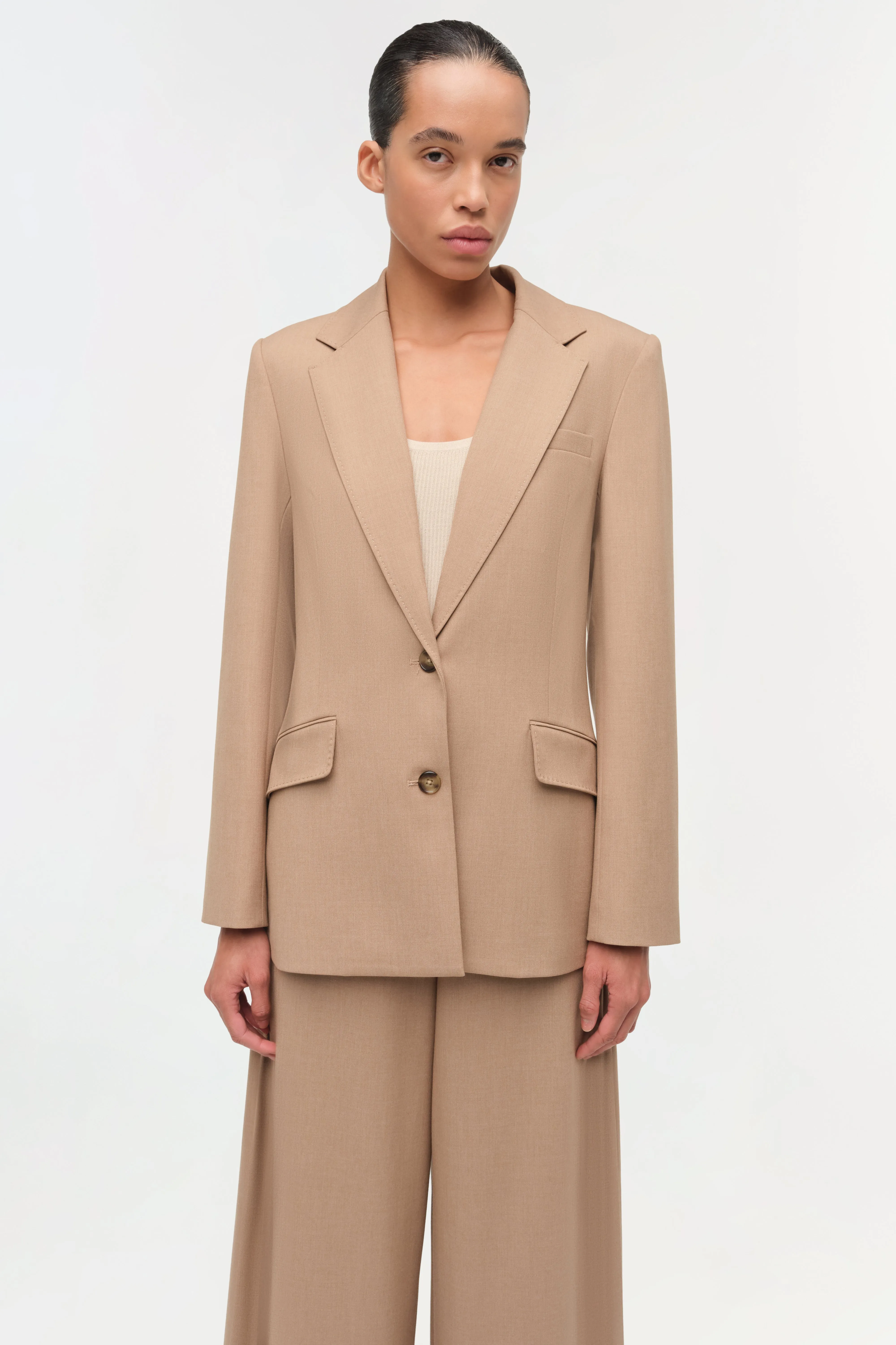 Moren Pleated Back Blazer sold by Jonathan Simkhai product image thumbnail 3
