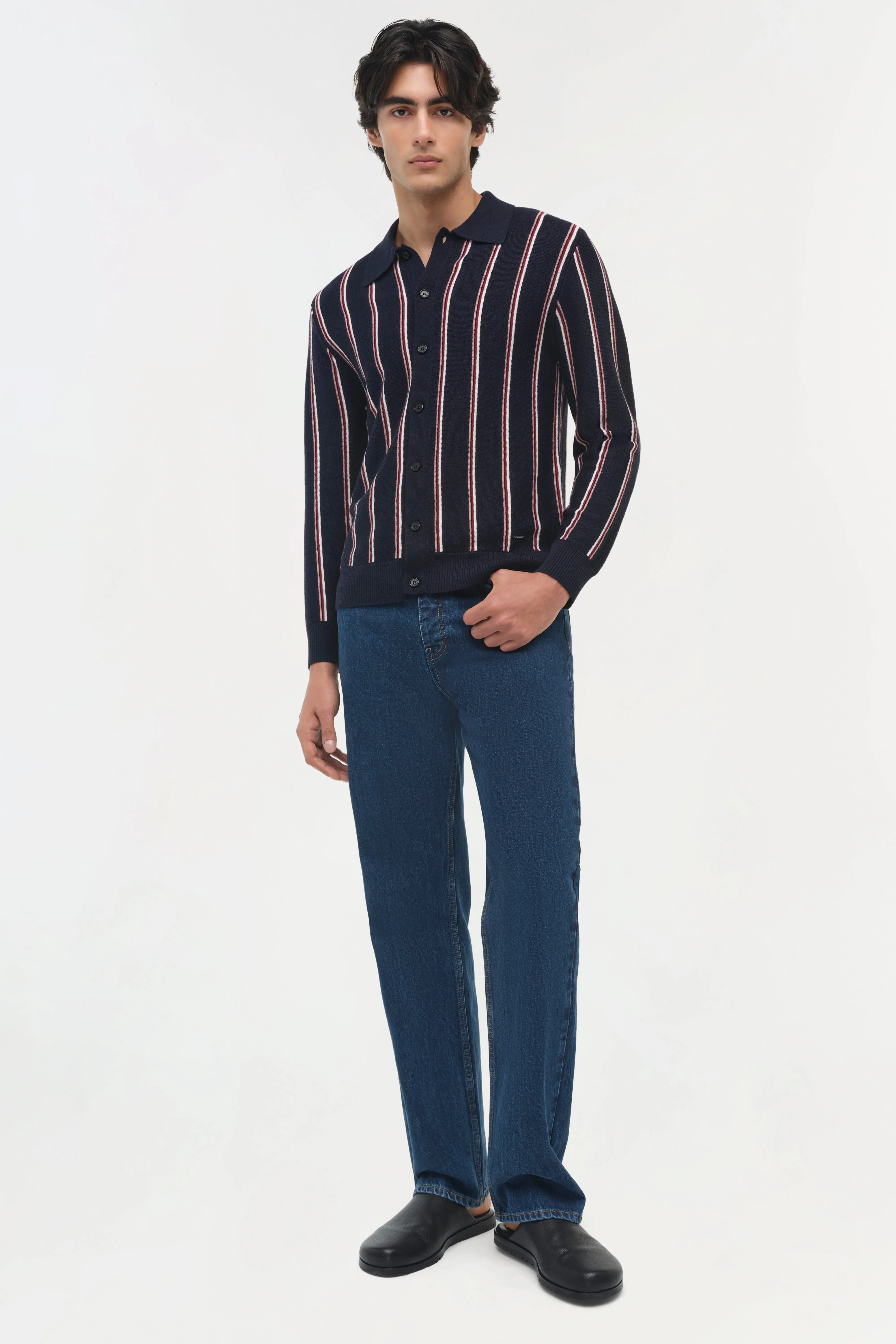 Elio Wool Collared Cardigan sold by Jonathan Simkhai product image thumbnail 3