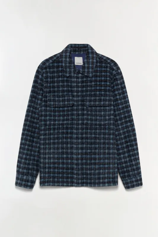 Caleb Brushed Plaid Shirt Jacket sold by Jonathan Simkhai