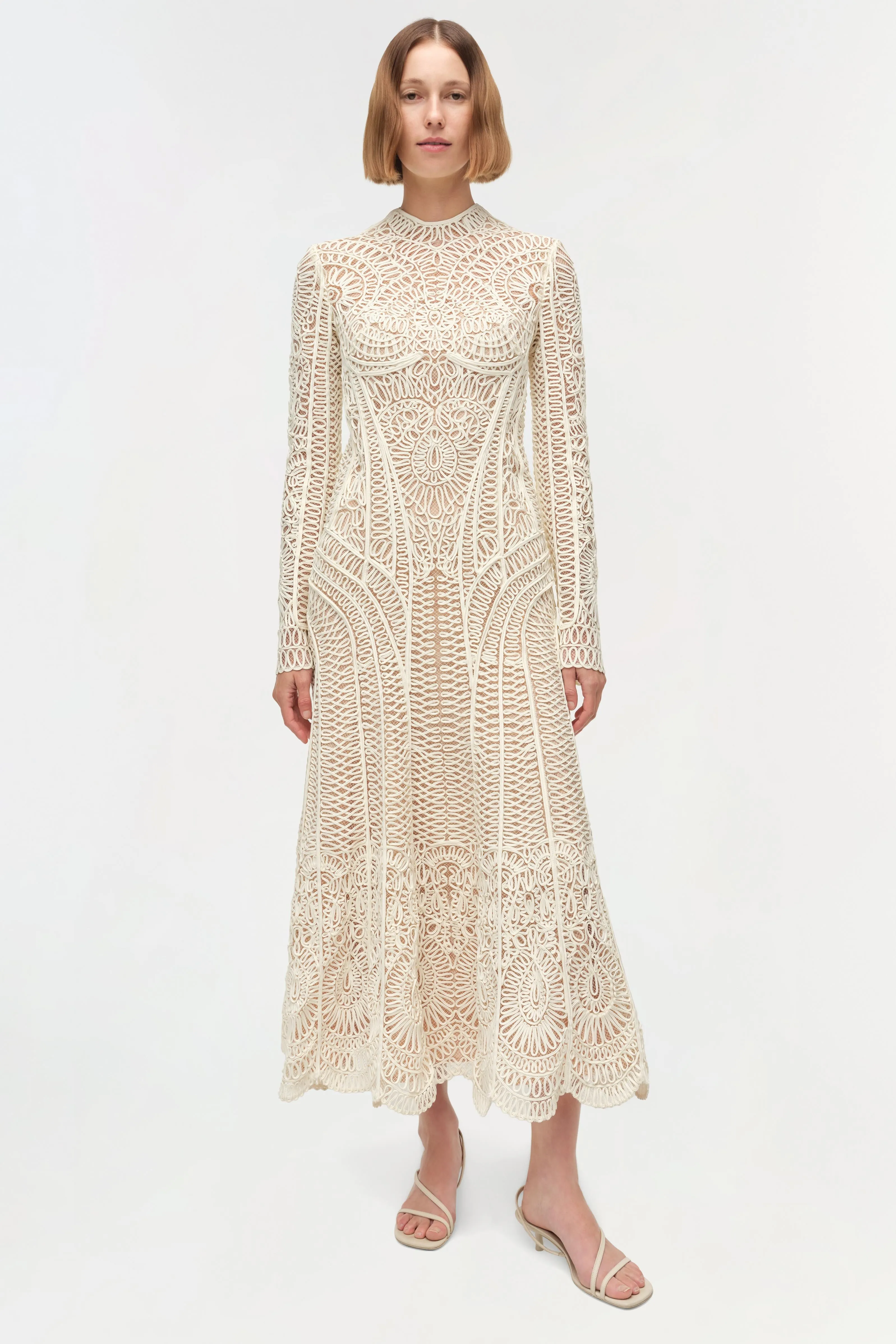 Fiona Guipure Midi Dress sold by Jonathan Simkhai product image thumbnail 2