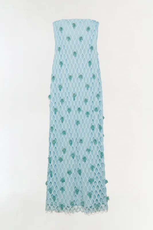 Iridessa Embellished Lattice Bustier Gown made by Jonathan Simkhai