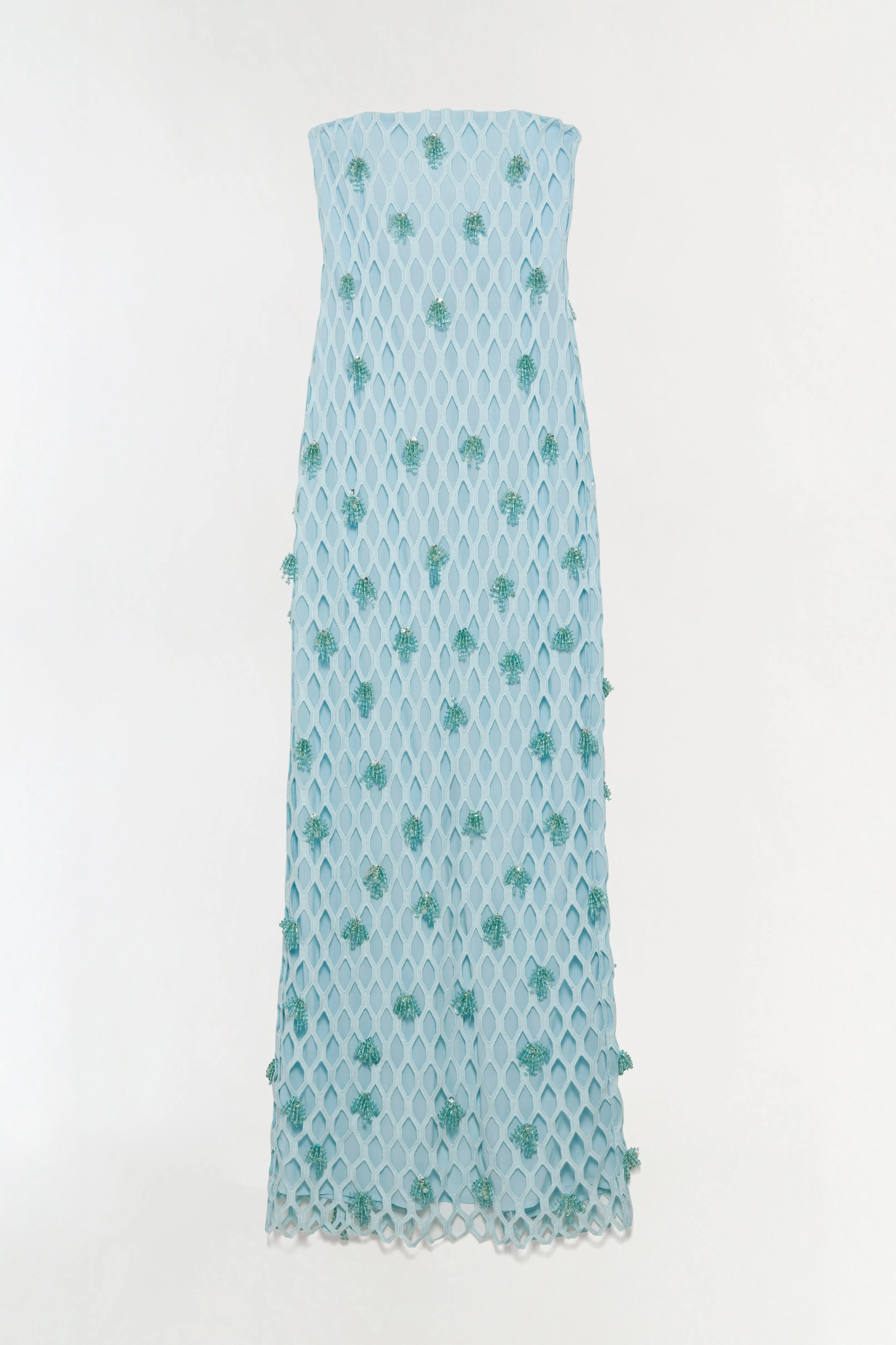 Iridessa Embellished Lattice Bustier Gown sold by Jonathan Simkhai