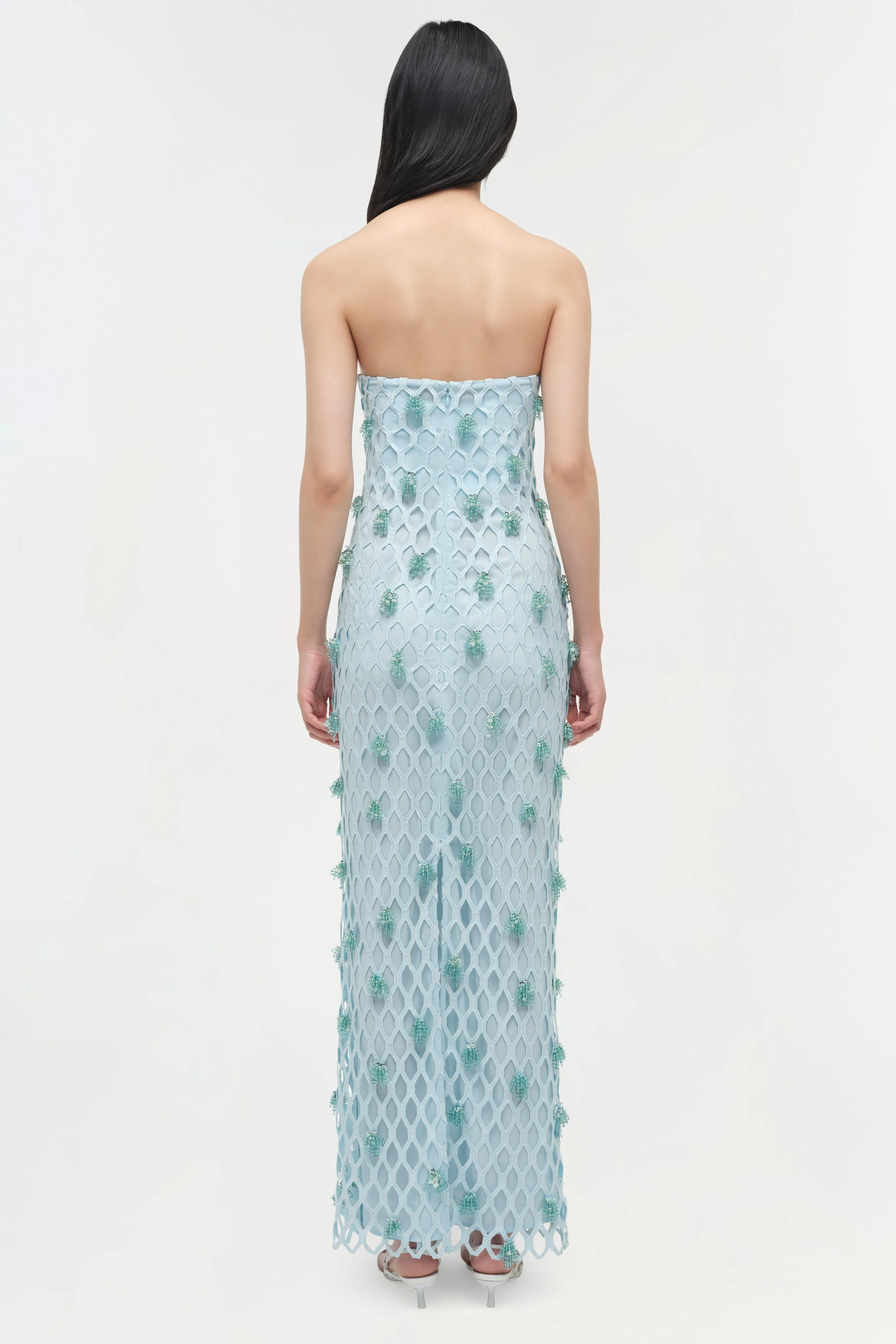 Iridessa Embellished Lattice Bustier Gown sold by Jonathan Simkhai product image thumbnail 5