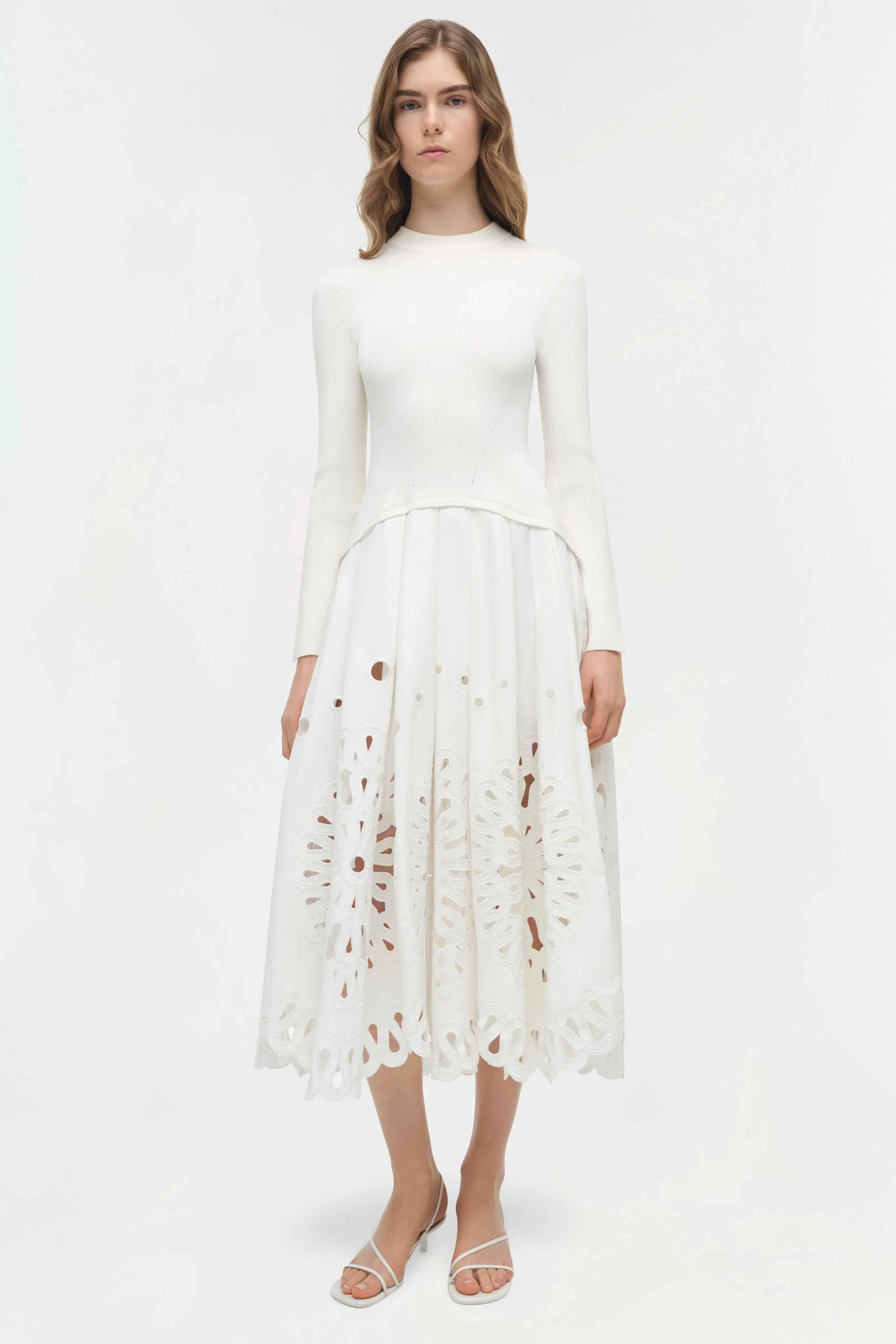 Daila Embroidered Knit Midi Dress sold by Jonathan Simkhai product image thumbnail 2