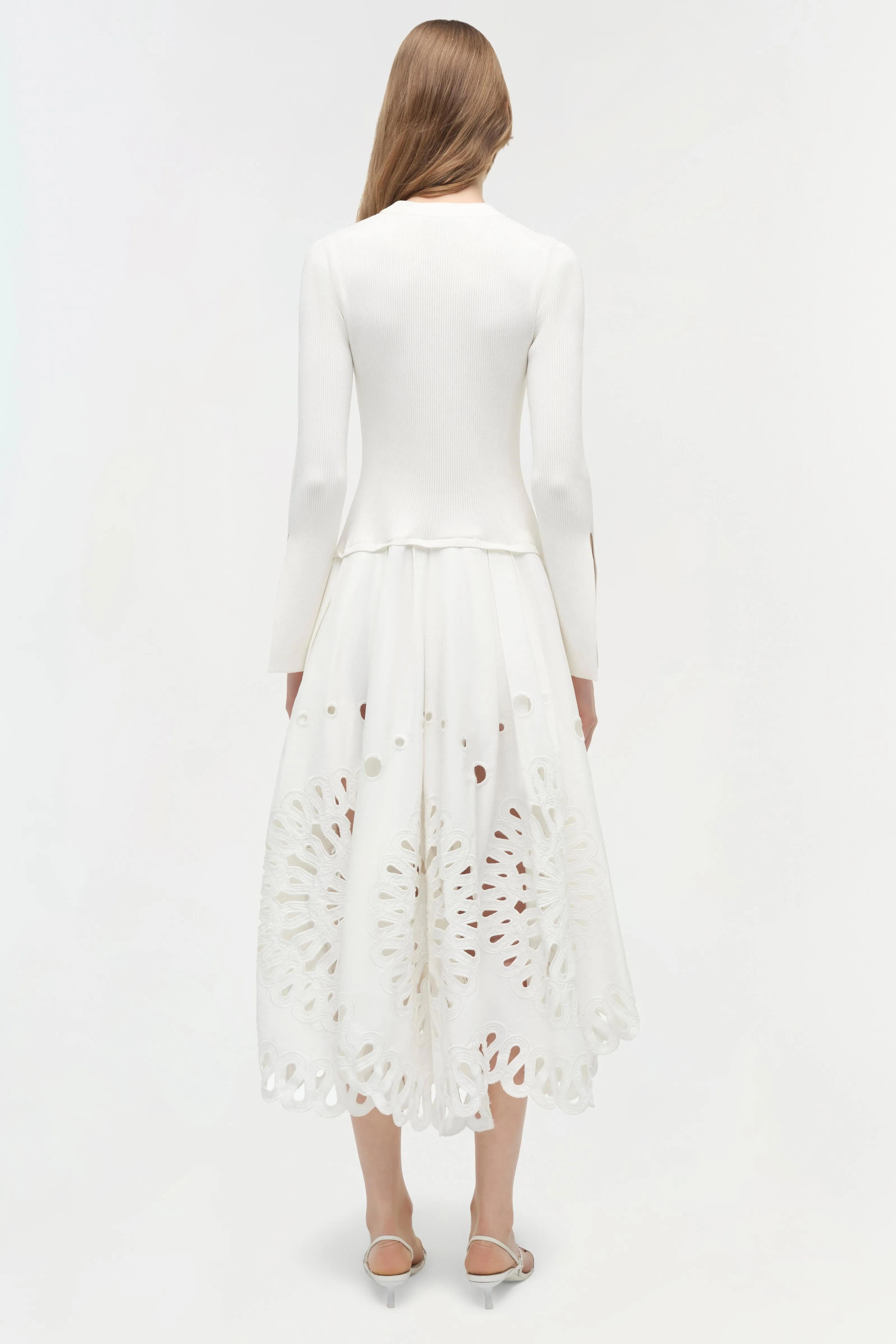 Daila Embroidered Knit Midi Dress sold by Jonathan Simkhai product image thumbnail 5