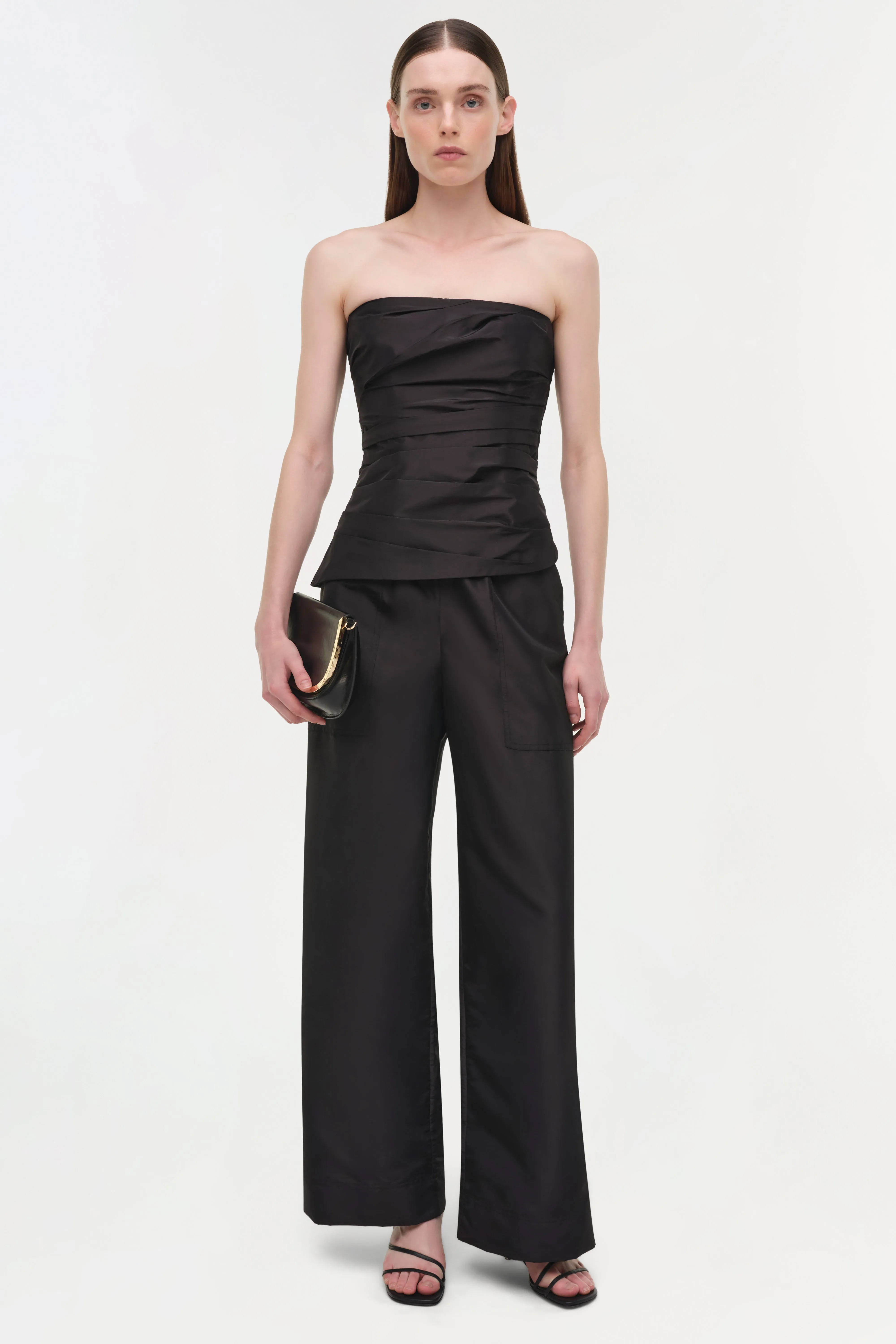 Emerson Ruched Taffeta Bustier Top sold by Jonathan Simkhai product image thumbnail 2