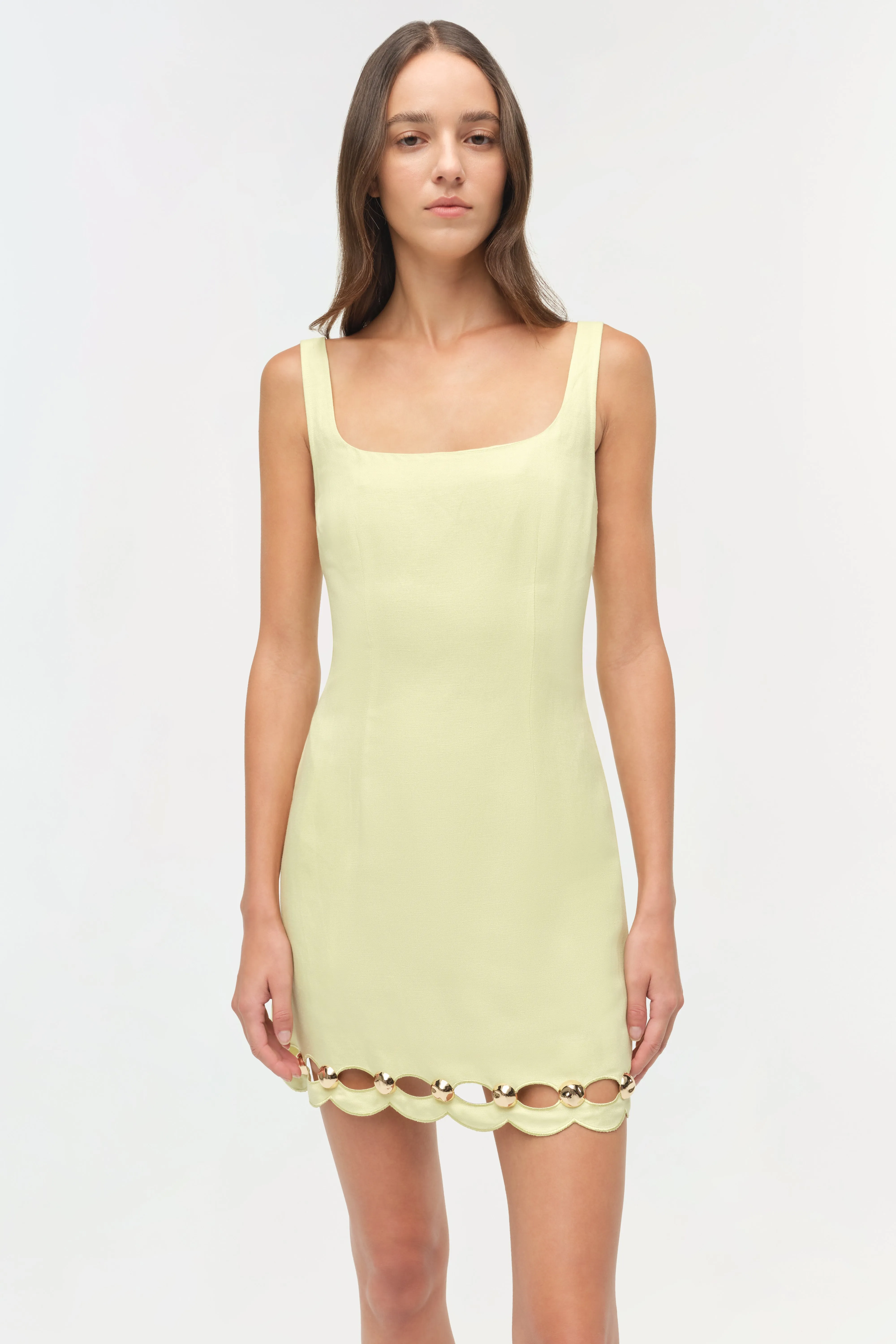 Lindley Studded Linen Midi Dress sold by Jonathan Simkhai product image thumbnail 3