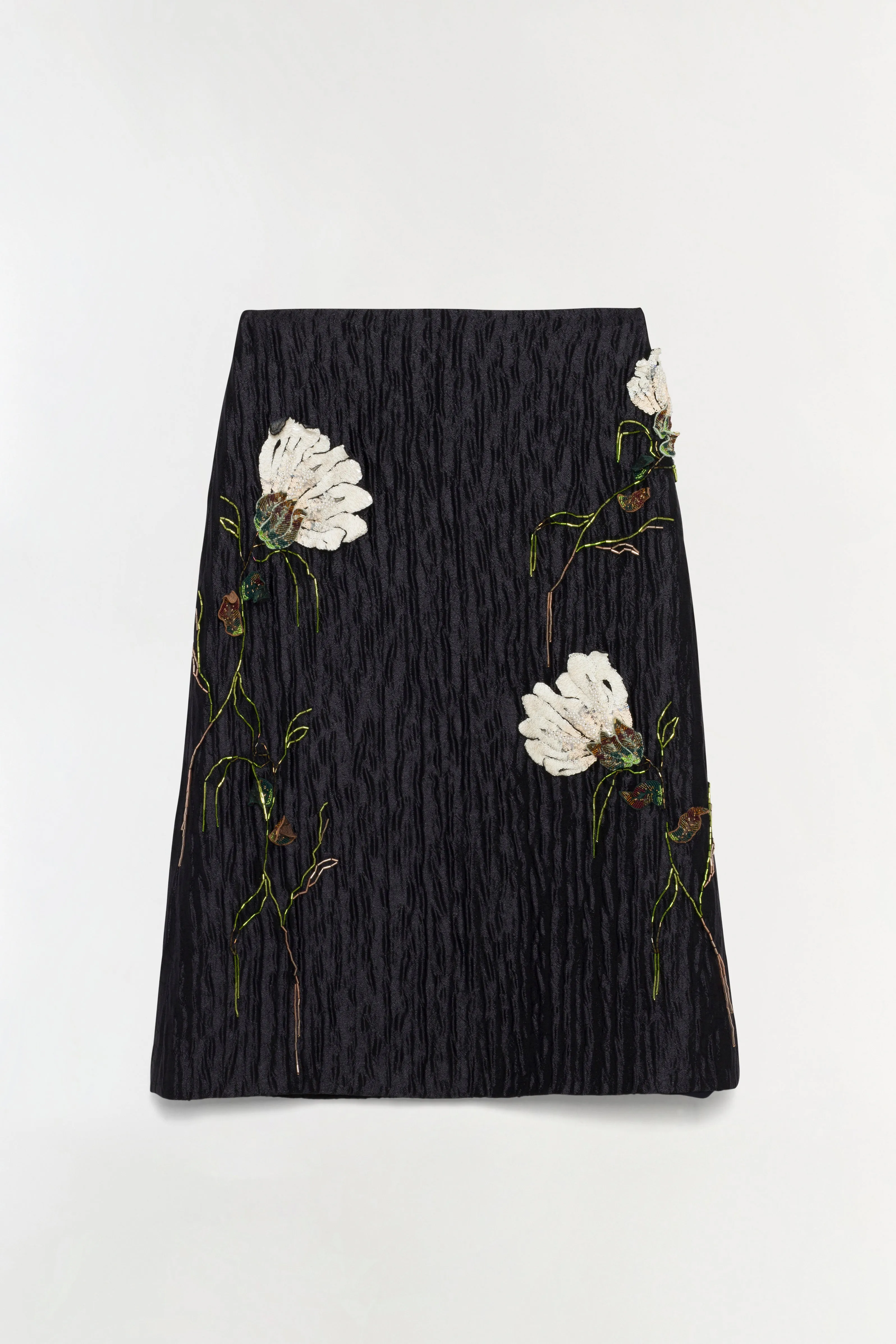 Arla Floral Jacquard Midi Skirt sold by Jonathan Simkhai