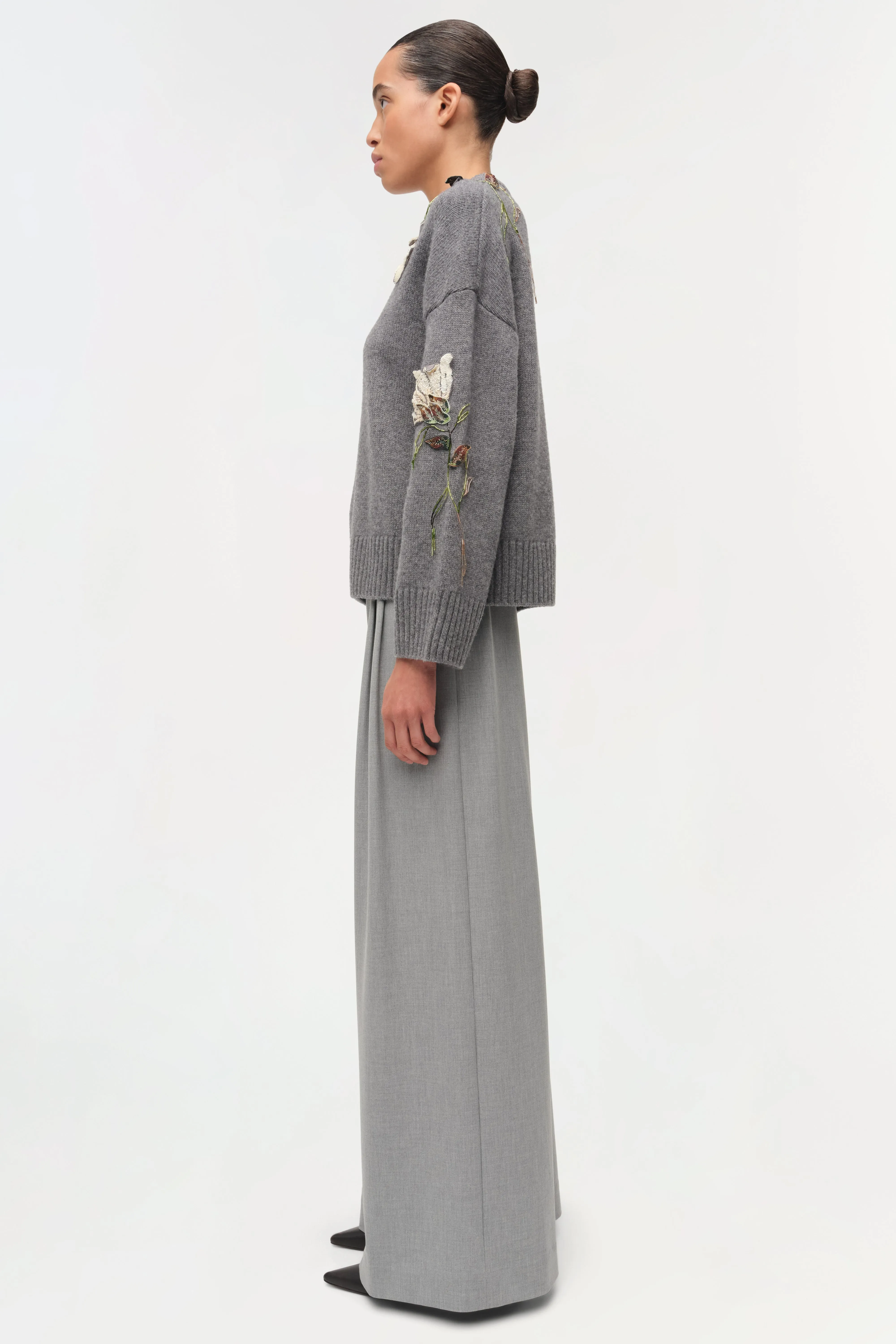 Dawna Floral Embellished Sweater sold by Jonathan Simkhai product image thumbnail 4