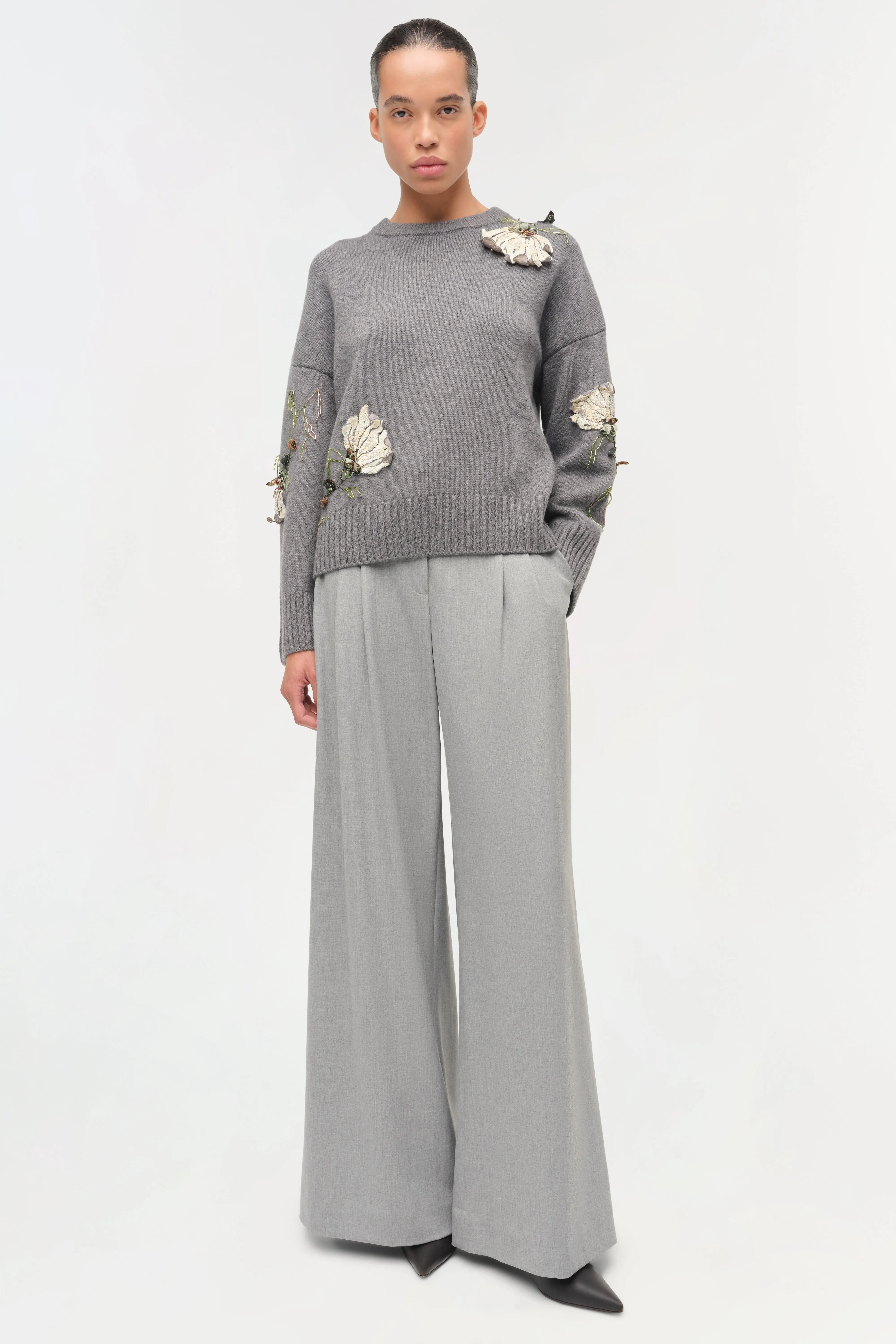 Dawna Floral Embellished Sweater sold by Jonathan Simkhai product image thumbnail 2