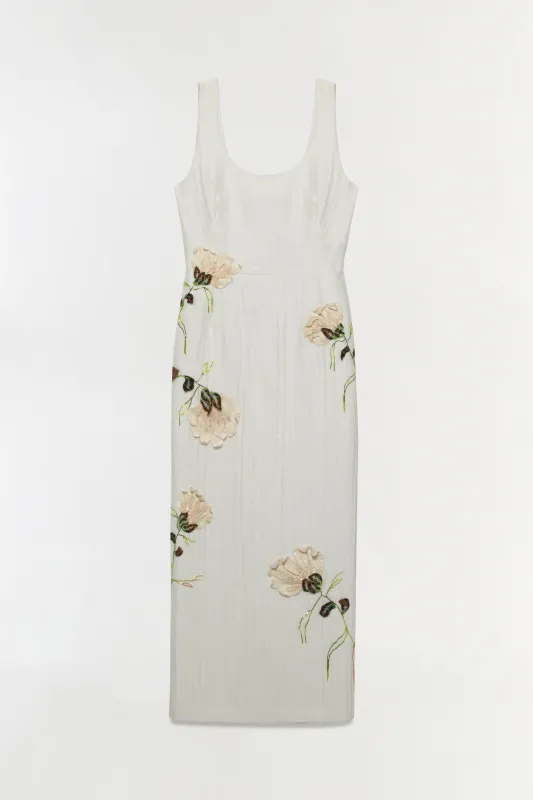 Lilibeth Floral Jacquard Midi Dress sold by Jonathan Simkhai