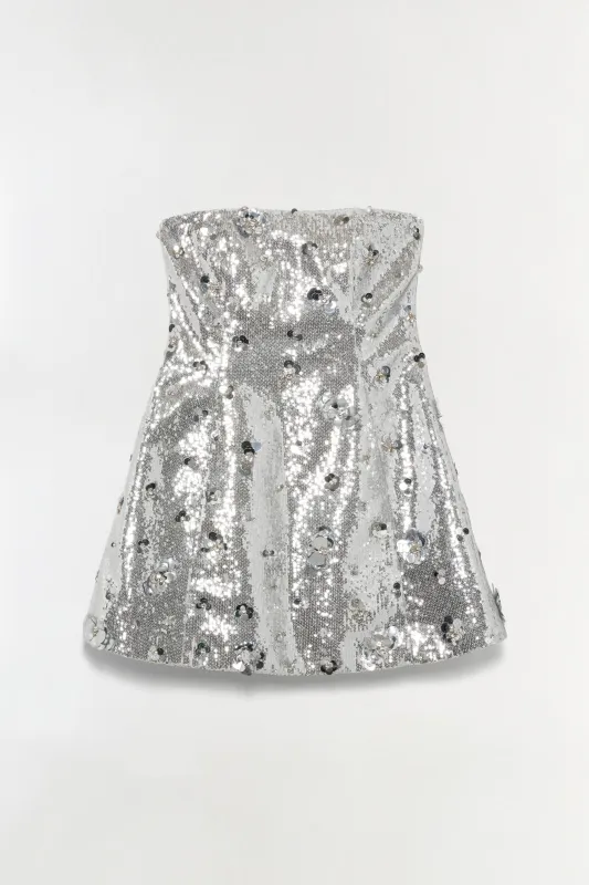 Arta Embellished Sequin Bustier Mini Dress made by Jonathan Simkhai