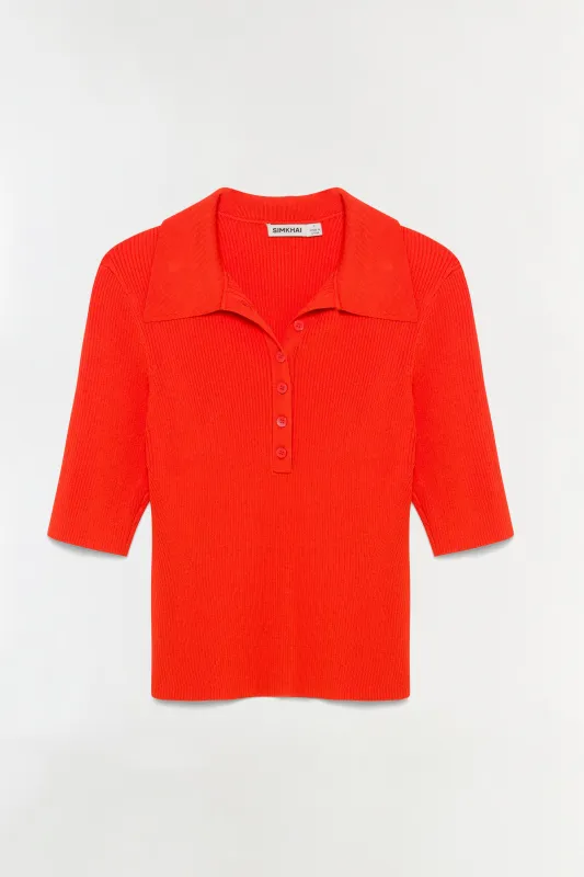 Secily Knit Polo sold by Jonathan Simkhai
