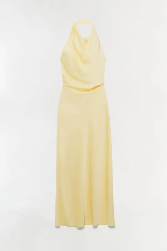 Reannon Draped Satin Gown made by Jonathan Simkhai