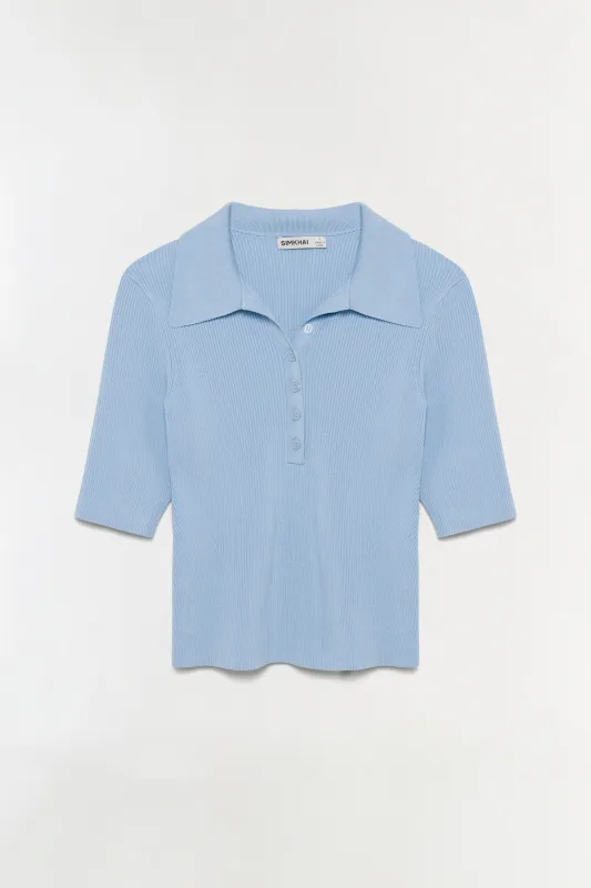 Secily Knit Polo made by Jonathan Simkhai