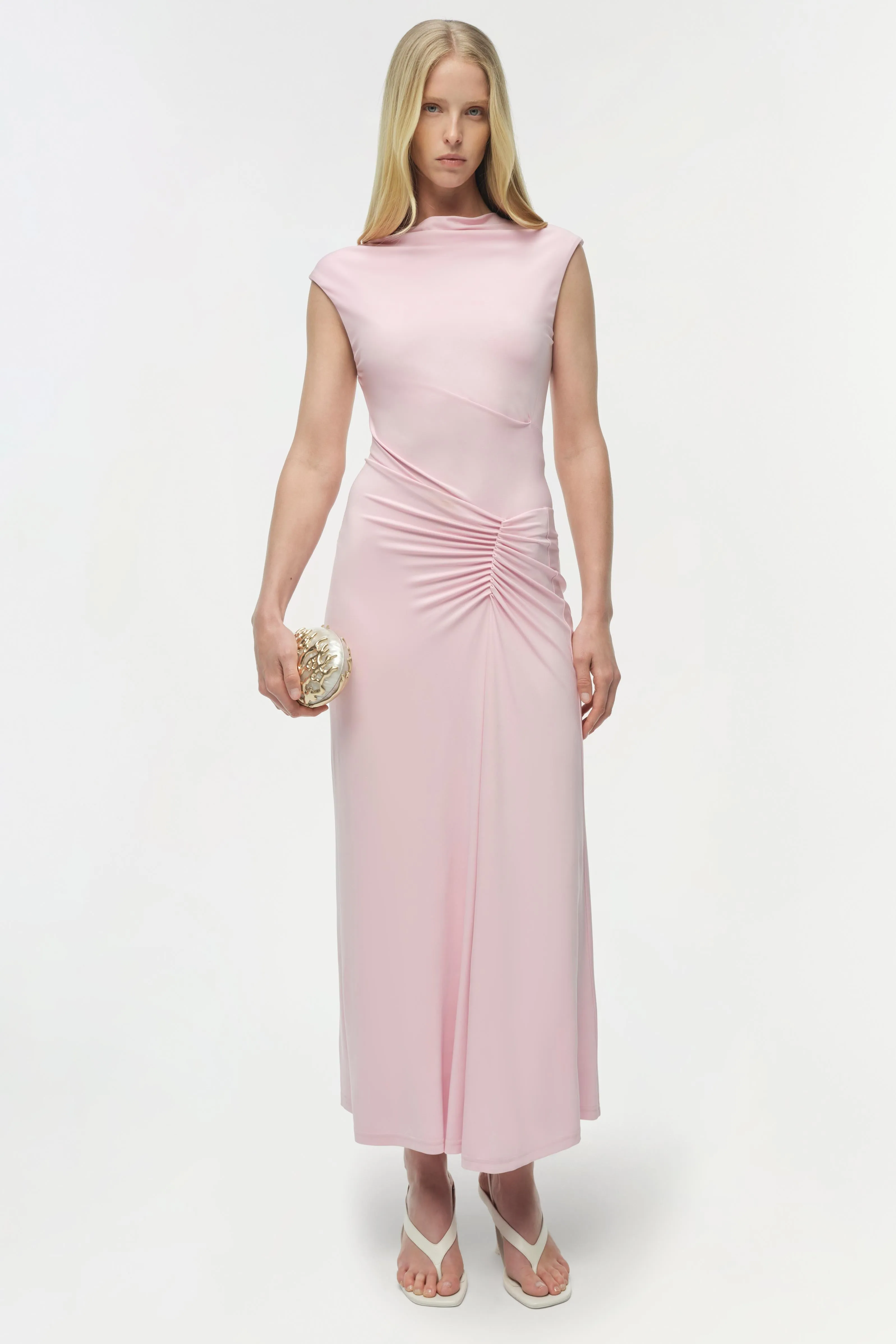 Acacia Draped Jersey Midi Dress sold by Jonathan Simkhai product image thumbnail 2