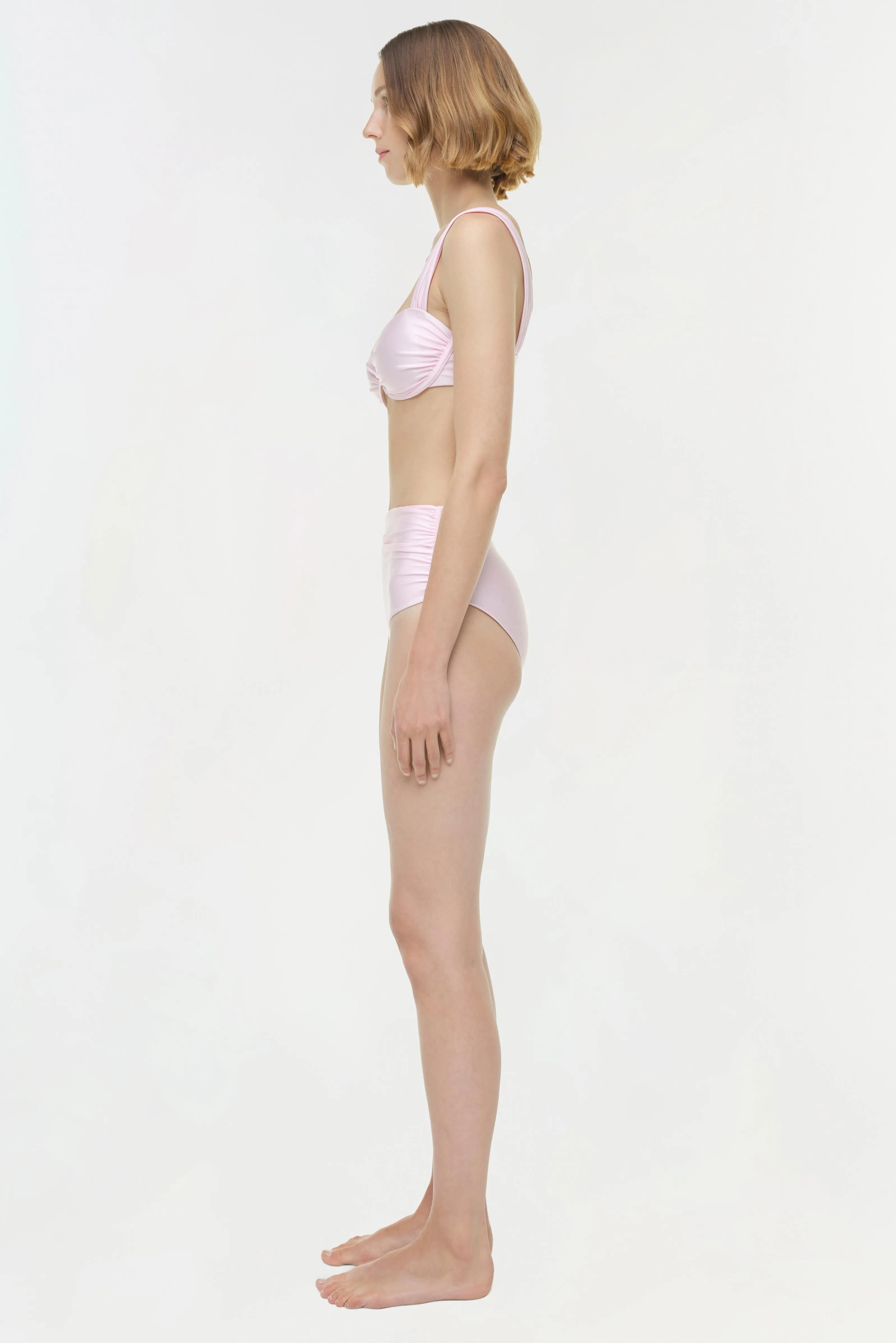 Teya High Waisted Ruched Bikini Bottom sold by Jonathan Simkhai product image thumbnail 4