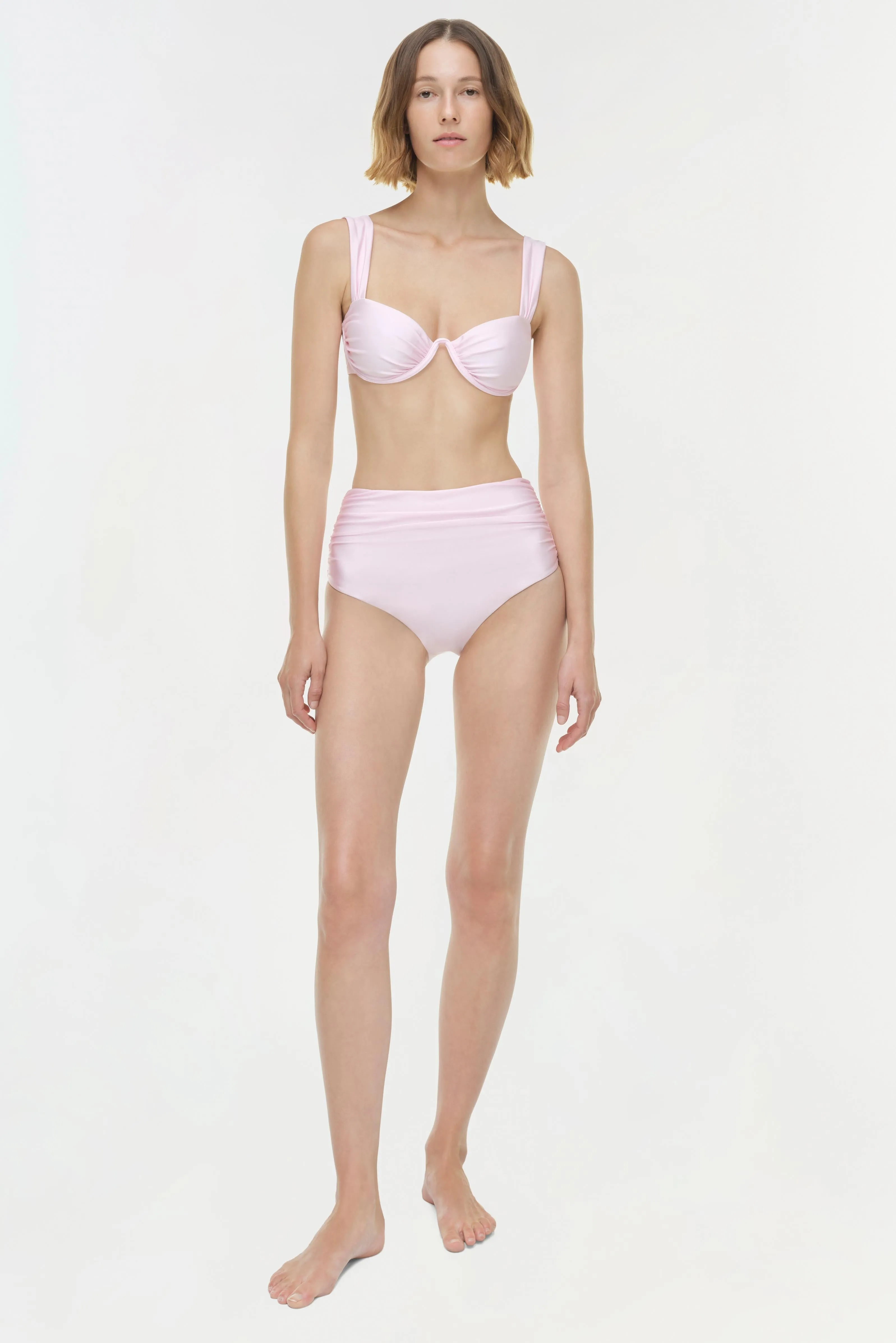 Teya High Waisted Ruched Bikini Bottom sold by Jonathan Simkhai product image thumbnail 2