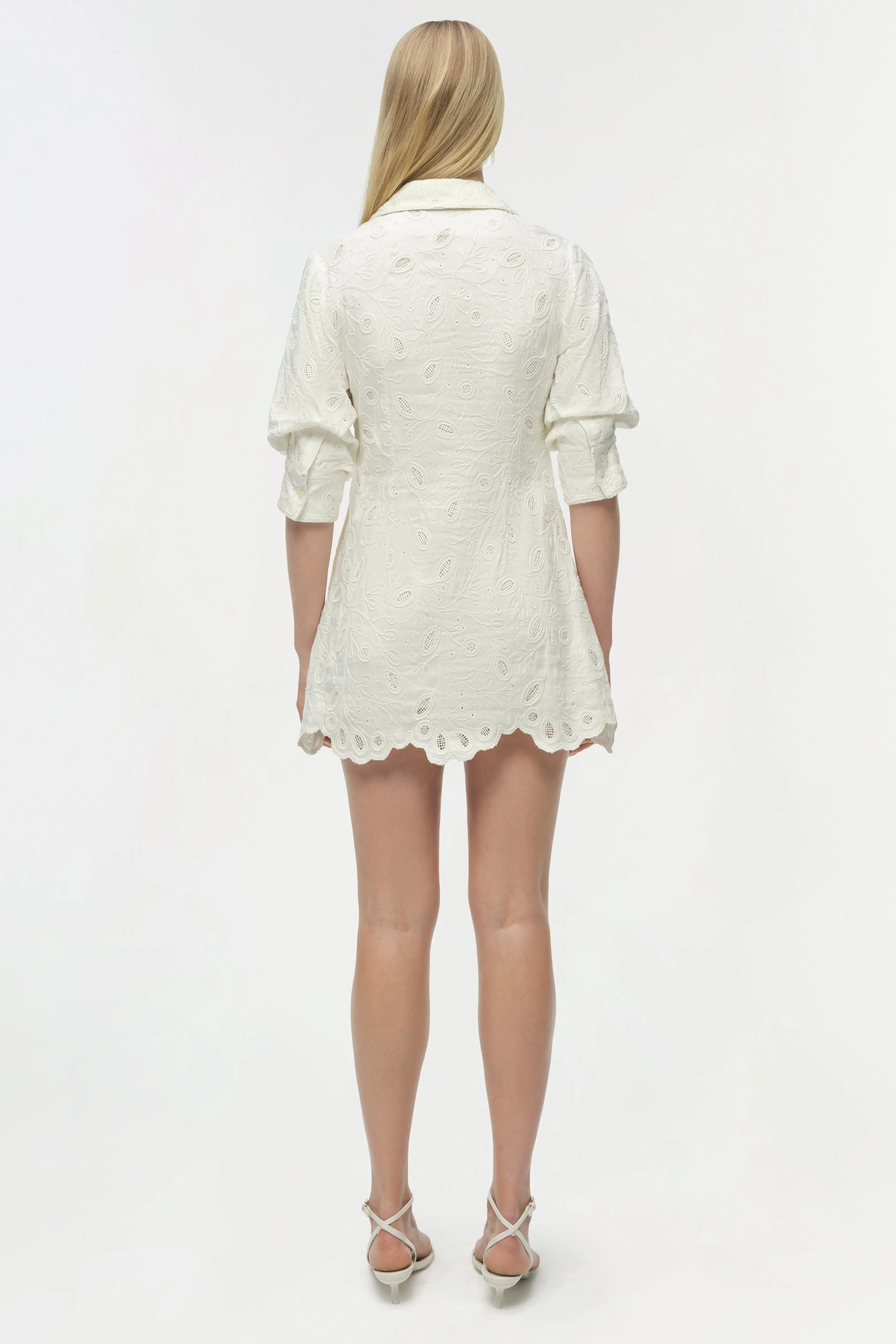 Freya Embroidered Linen Mini Dress sold by Jonathan Simkhai product image thumbnail 5