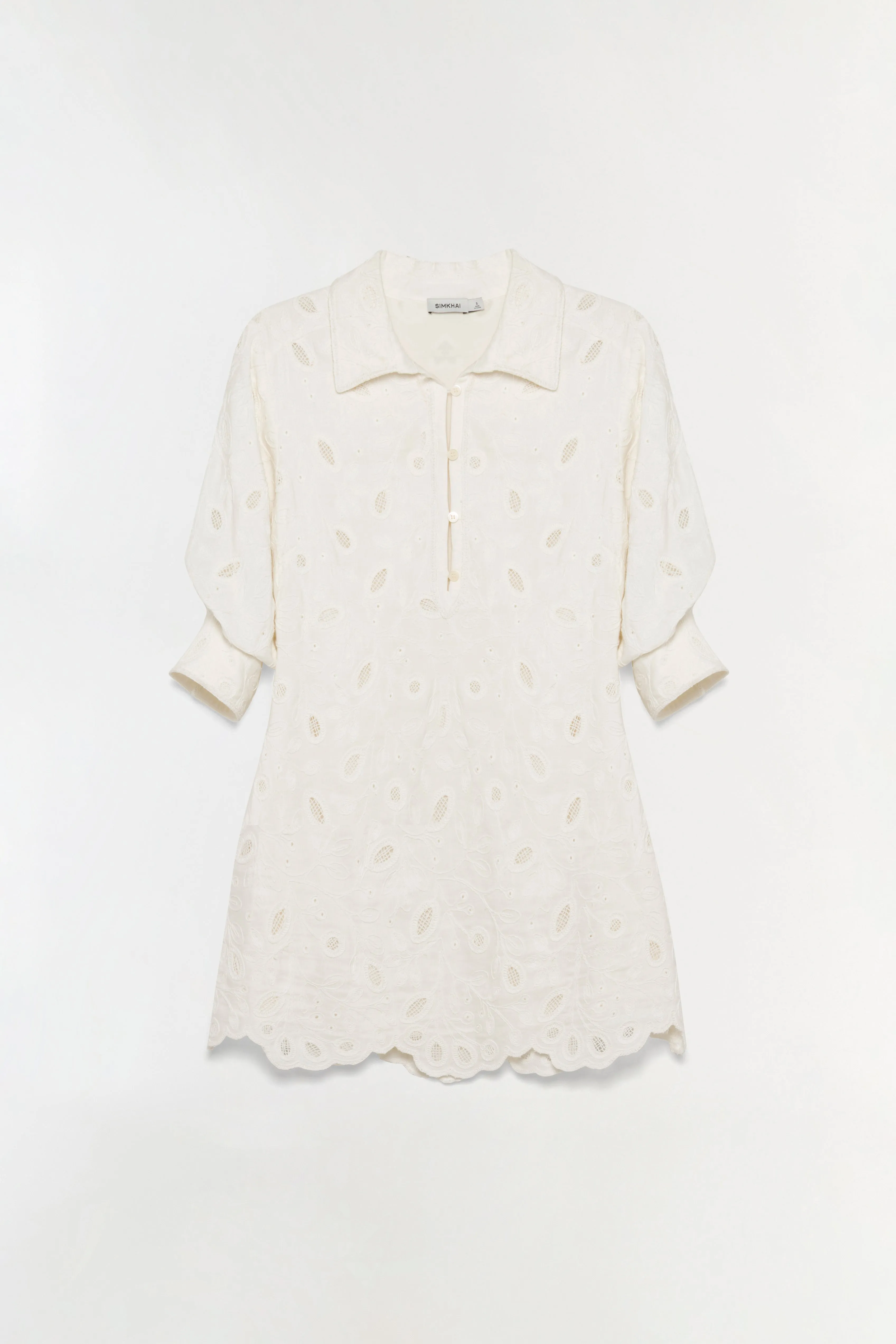 Freya Embroidered Linen Mini Dress sold by Jonathan Simkhai