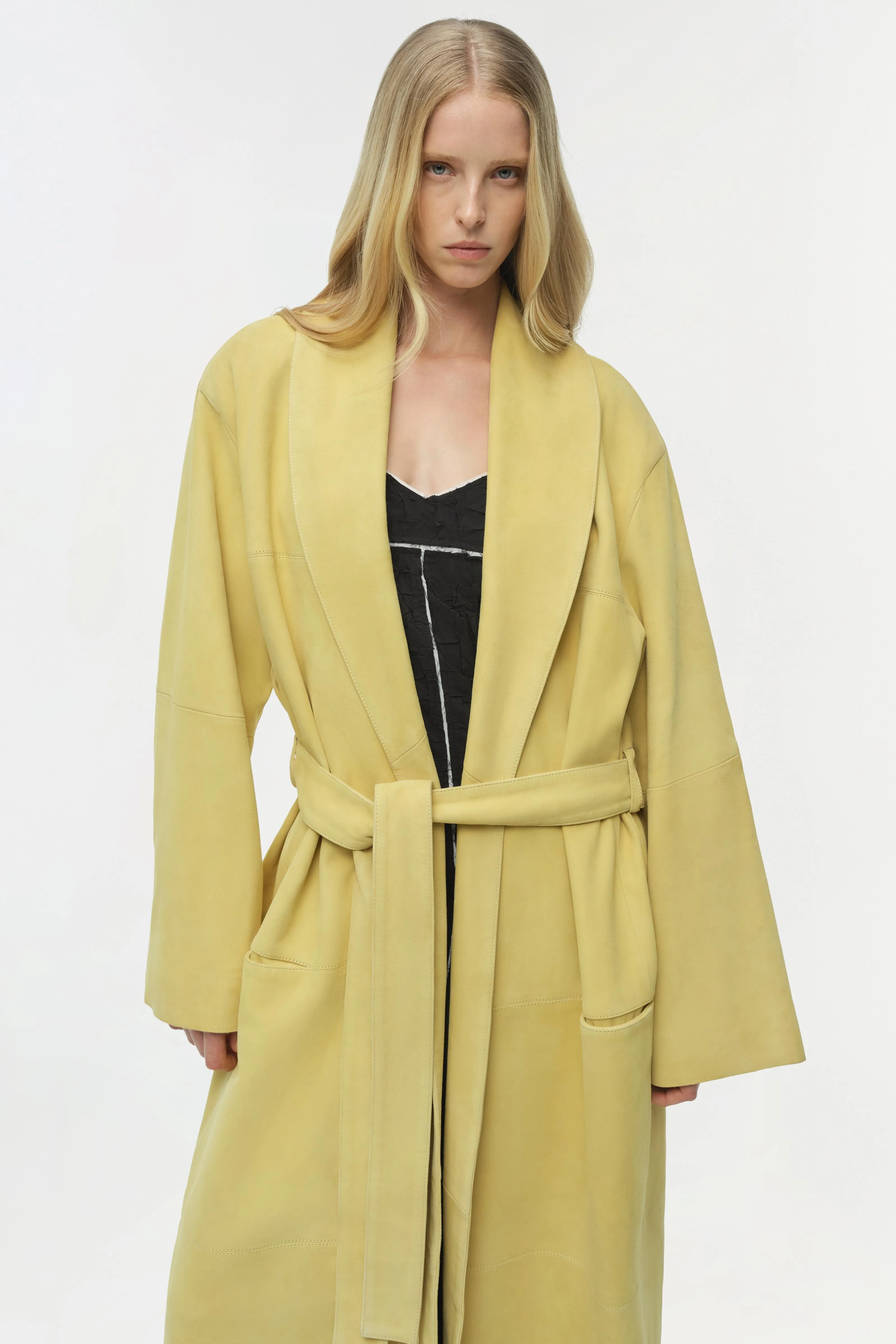 Enola Suede Trench Coat sold by Jonathan Simkhai product image thumbnail 3