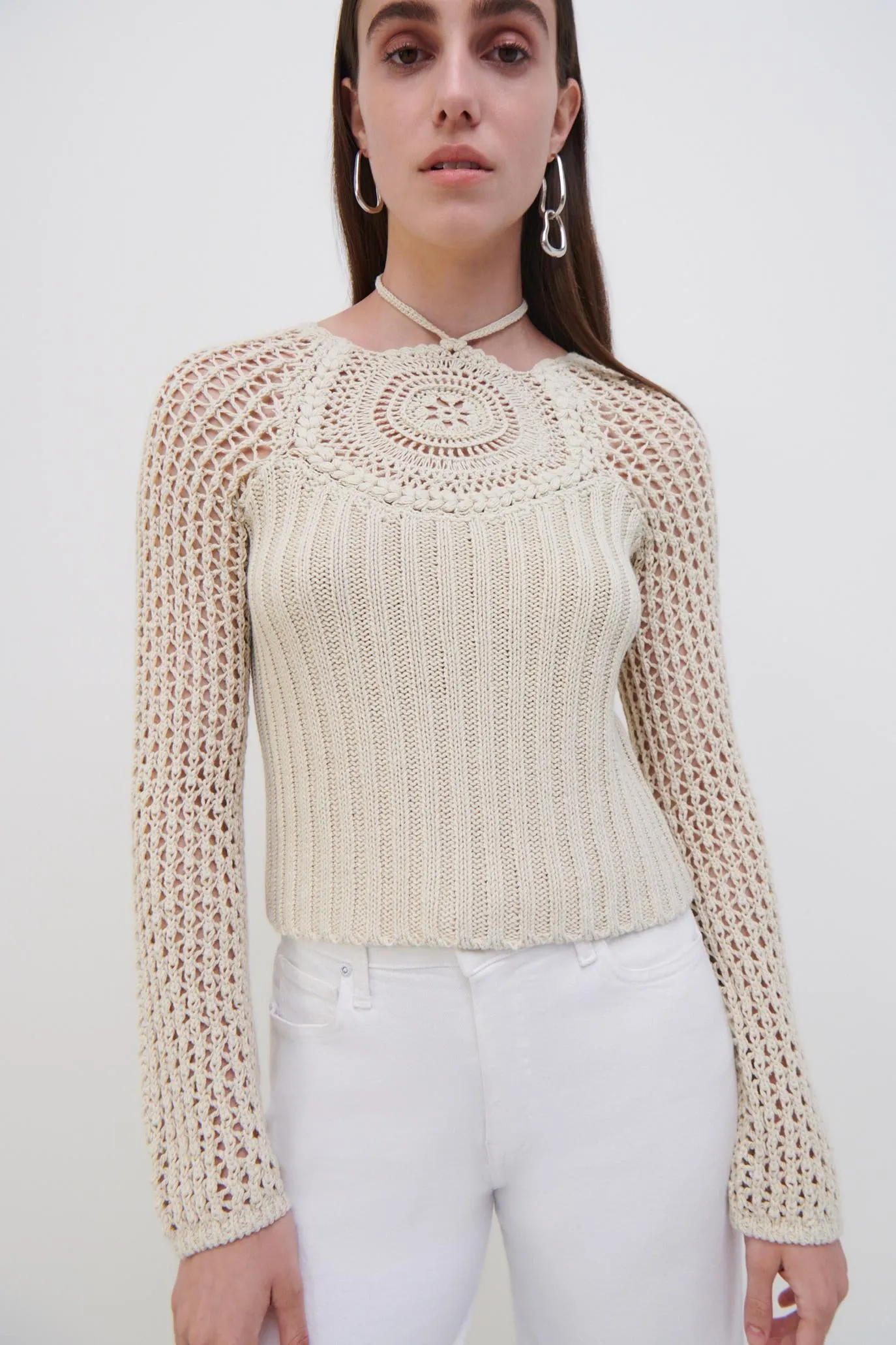 Reva Crochet Raglan Top sold by Jonathan Simkhai product image thumbnail 5