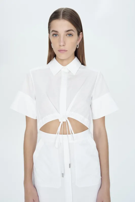 simkhai marcy cotton mini dress Marcy Cotton Mini Shirt Dress