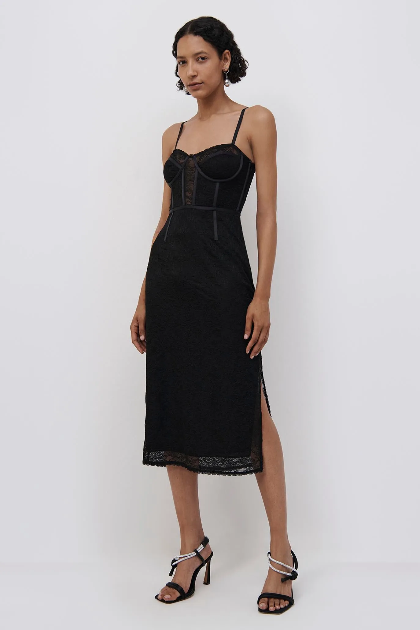 Roslyn Lingerie Lace Midi Dress sold by Jonathan Simkhai product image thumbnail 5