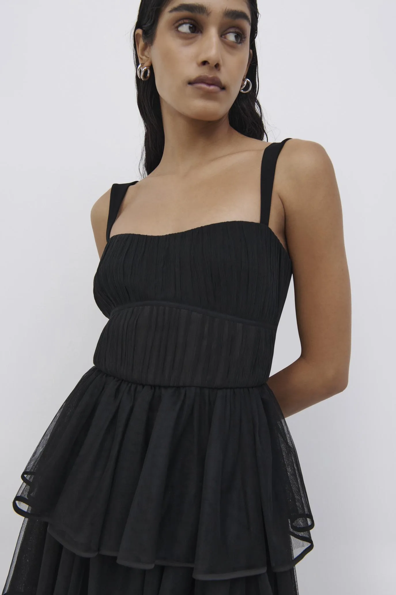 Annabella Tulle Plisse Mini Dress sold by Jonathan Simkhai product image thumbnail 3