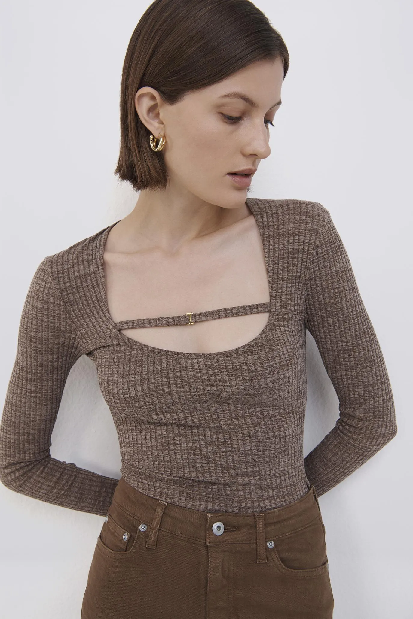 Brenda Melange Top sold by Jonathan Simkhai product image thumbnail 3