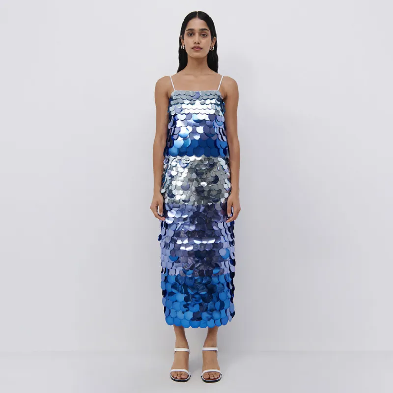 Elvira Ombre Sequin Midi Skirt made by Jonathan Simkhai