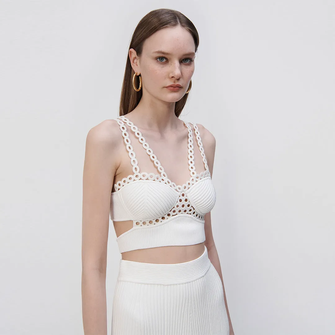 Liana Crochet Ring Bralette sold by Jonathan Simkhai