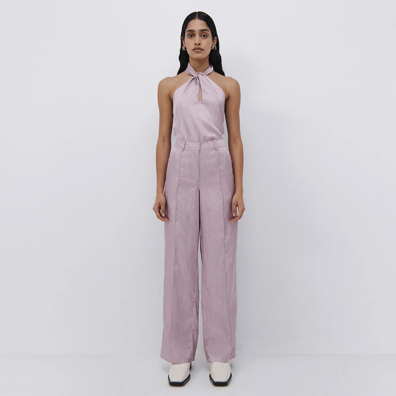 Fleur Satin Wide Leg Pant sold by Jonathan Simkhai