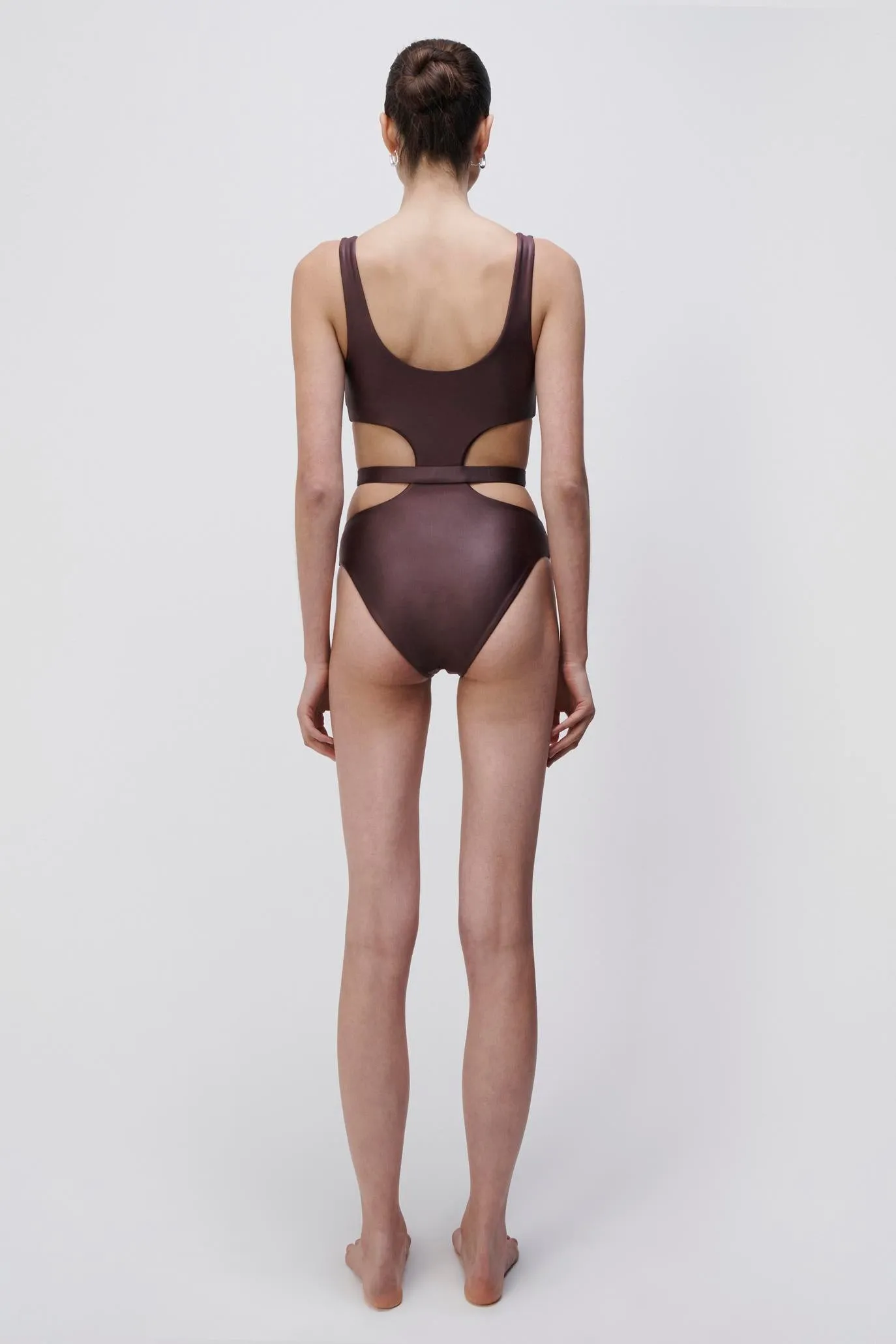 Emelia Satin Swim One Piece sold by Jonathan Simkhai product image thumbnail 4
